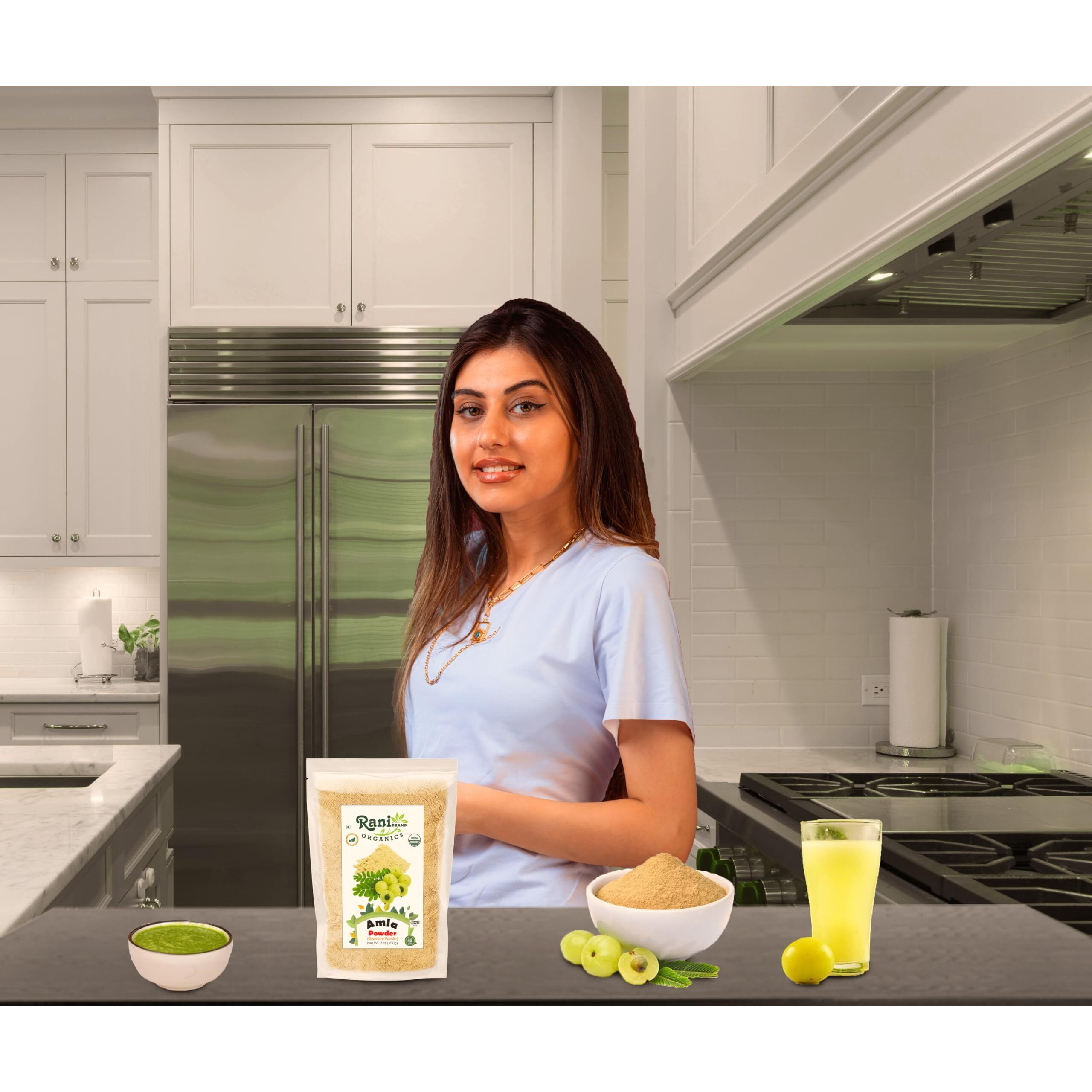 Rani Organic Amla Powder (Gooseberry Powder) 7oz (200g) ~ All Natural, No Color, Gluten Friendly, Vegan, NON-GMO, Kosher, No Salt or fillers, Indian Origin, USDA Organic Certified