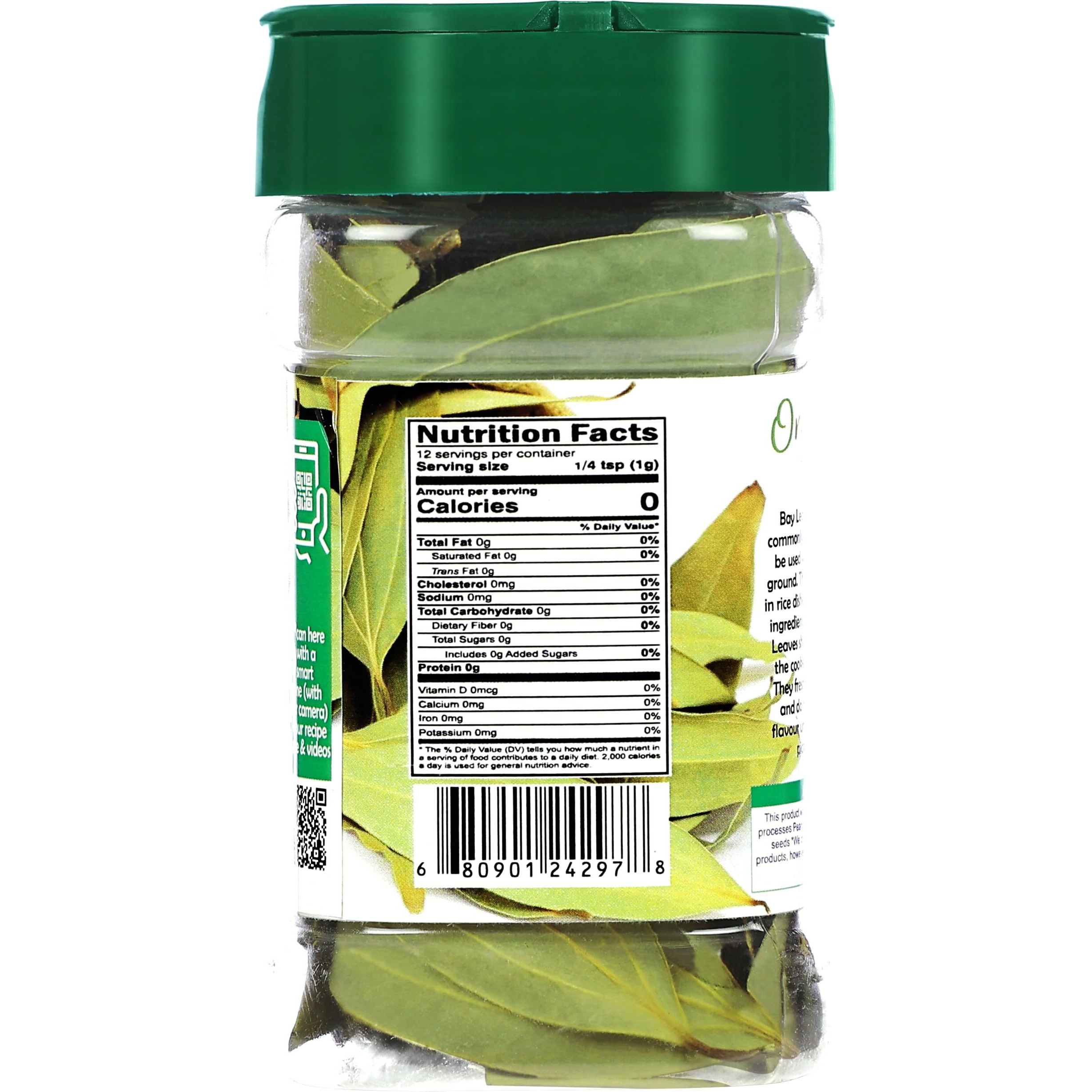 Rani Organic Bay Leaves (Tej Patta) Whole Spice Hand Selected Extra Large 0.4oz (12g) PET Jar ~ All Natural, Gluten Friendly, NON-GMO, Vegan, Indian Origin, USDA Certified Organic