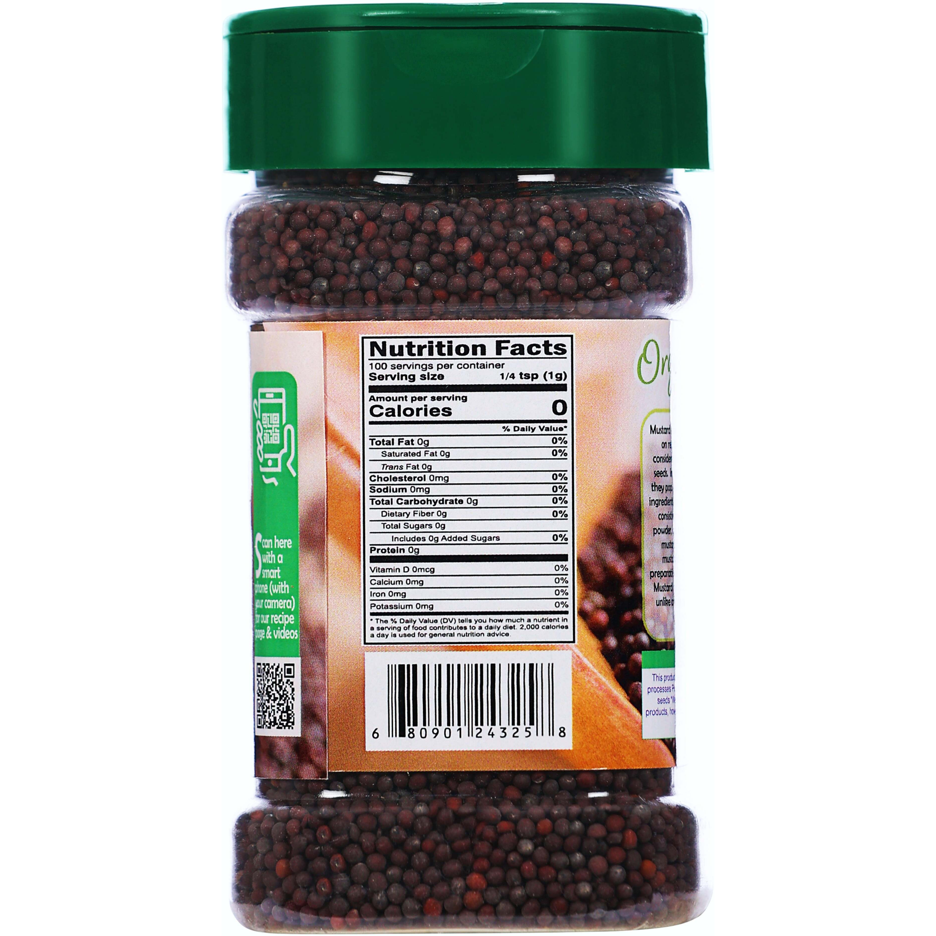 Rani Organic Black Mustard Seeds Whole Spice (Rai Sarson) 3.5oz (100g) PET Jar ~ All Natural, Vegan, Gluten Friendly, NON-GMO, Indian Origin, USDA Certified Organic