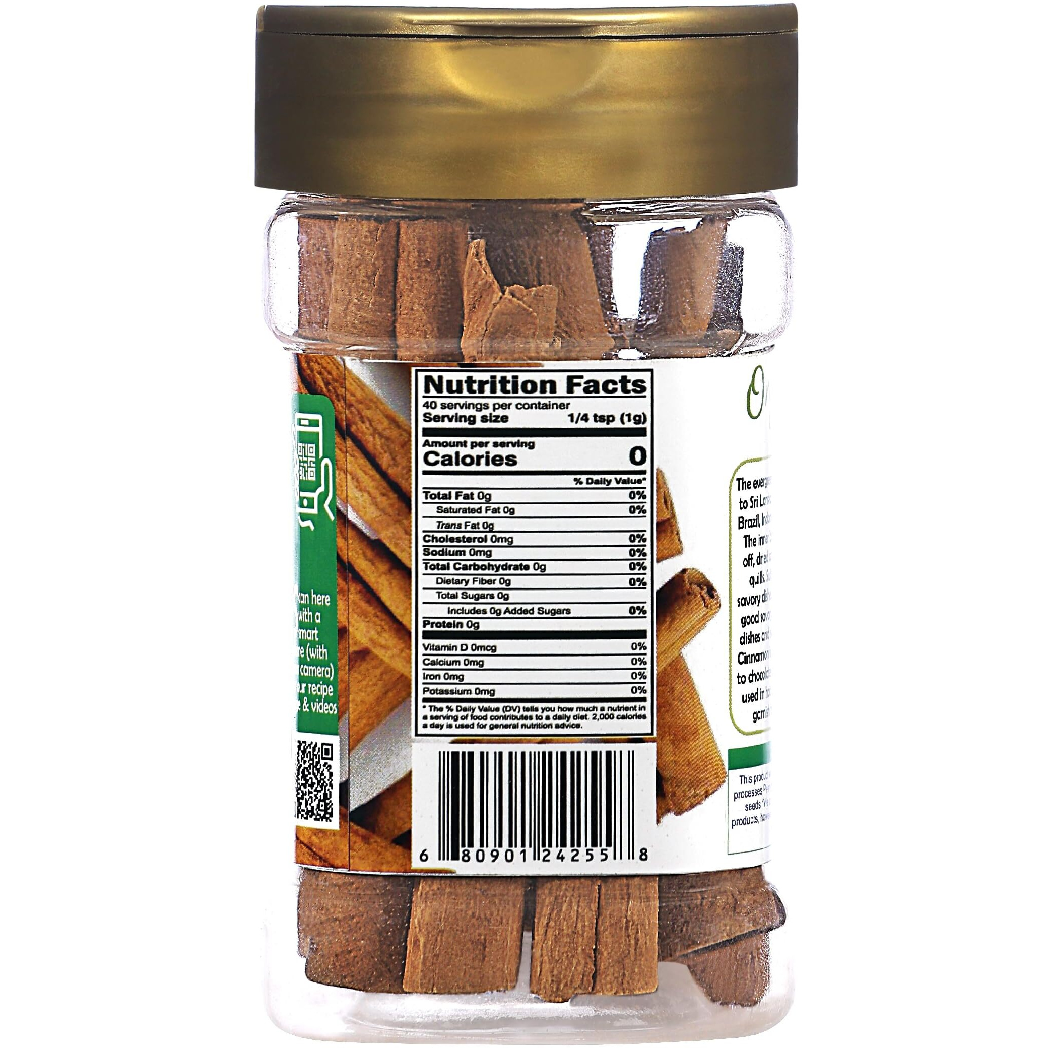 Rani Organic Cinnamon Sticks 1.4oz (40g) PET Jar - 7-9 Sticks - Strong Aroma, Perfect for Baking, Cooking & Beverages, 3+ Inches Length - Cassia Saigon Cinnamon from Vietnam, Kosher