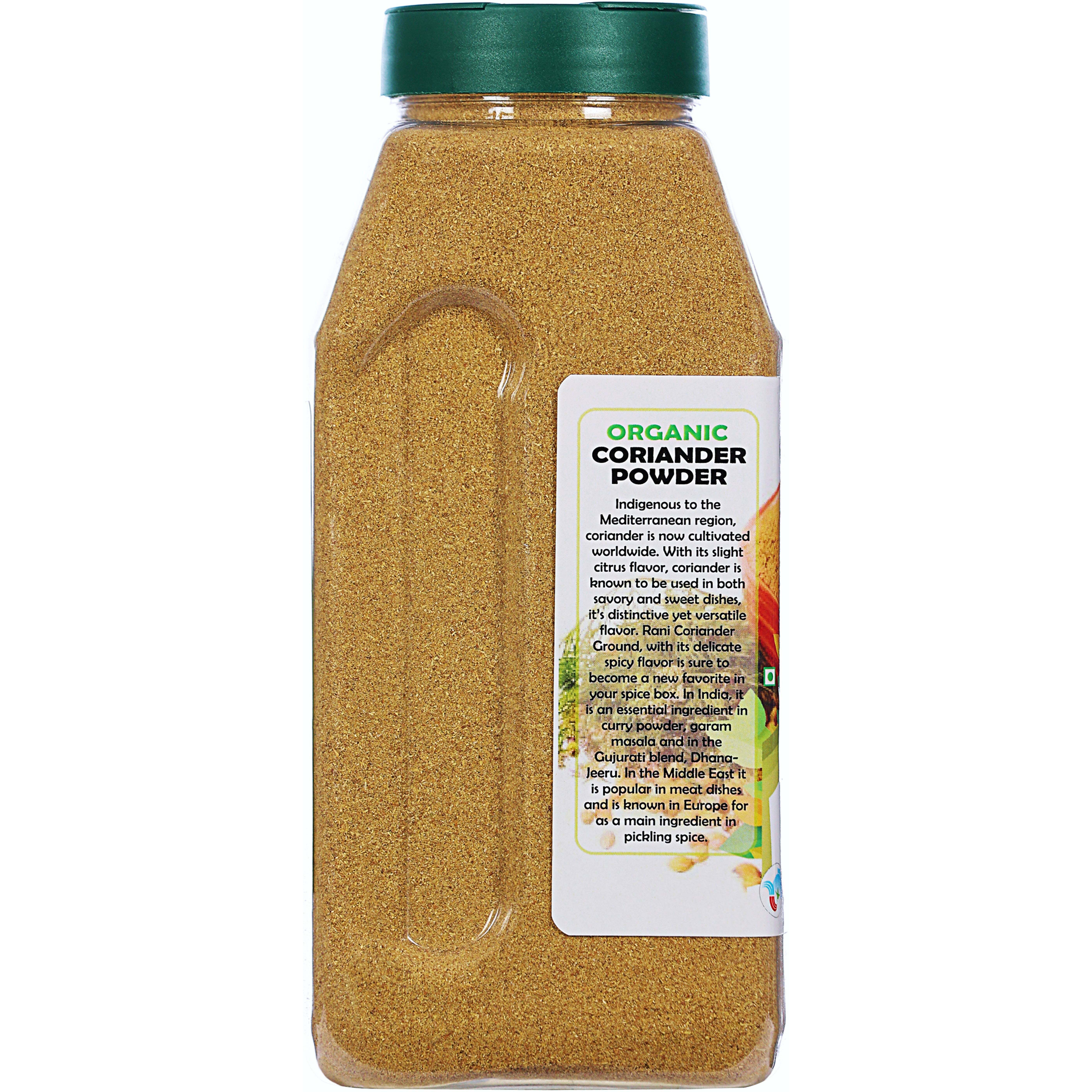 Rani Organic Coriander Powder (Dhania Powder) 14oz (400g) PET Jar ~ All Natural, Vegan, Gluten Friendly, NON-GMO, Indian Origin, USDA Certified Organic