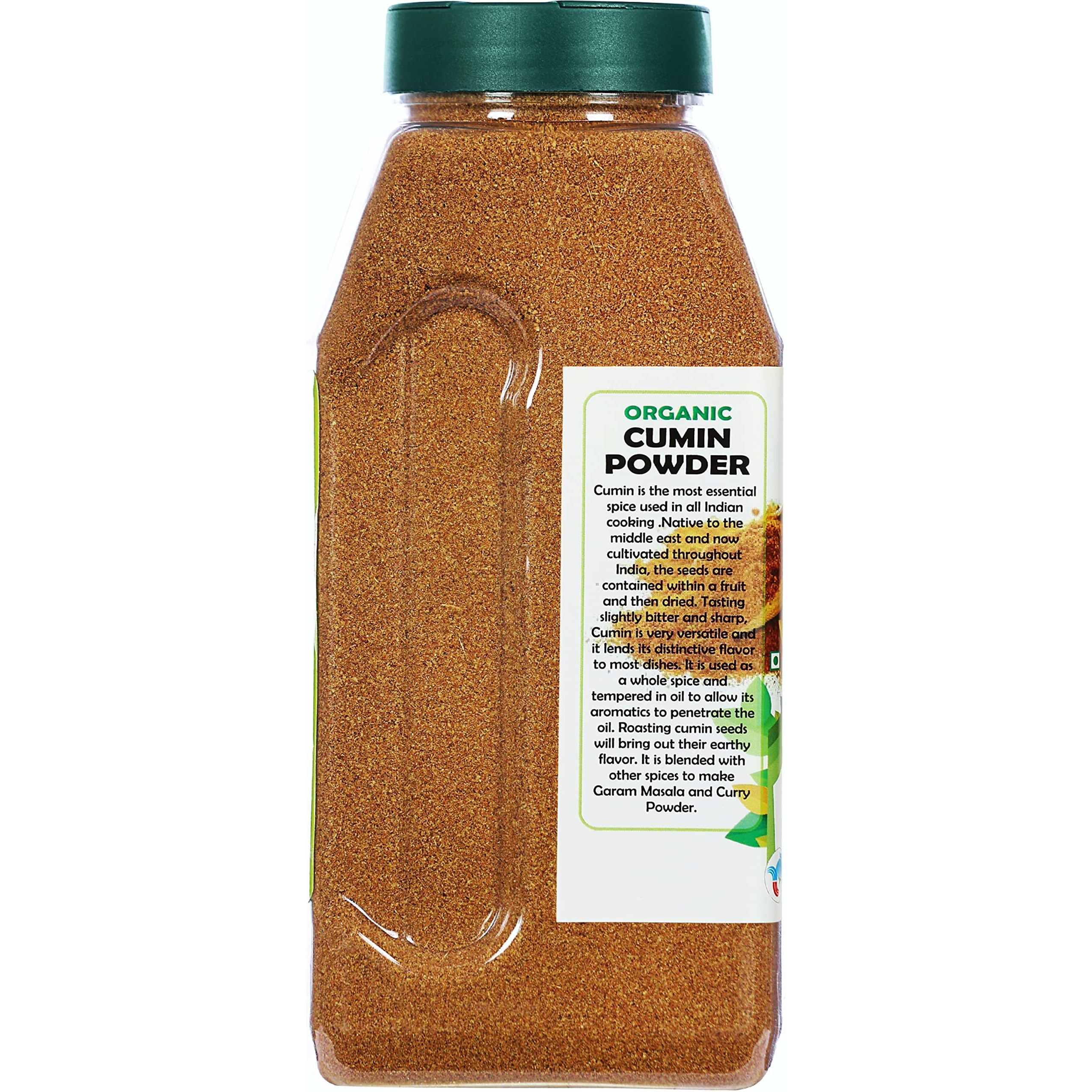 Rani Organic Cumin Powder (Jeera Powder) 16oz (1lb) 454g PET Jar ~ All Natural, Vegan, Gluten Friendly, NON-GMO, Indian Origin, USDA Certified Organic