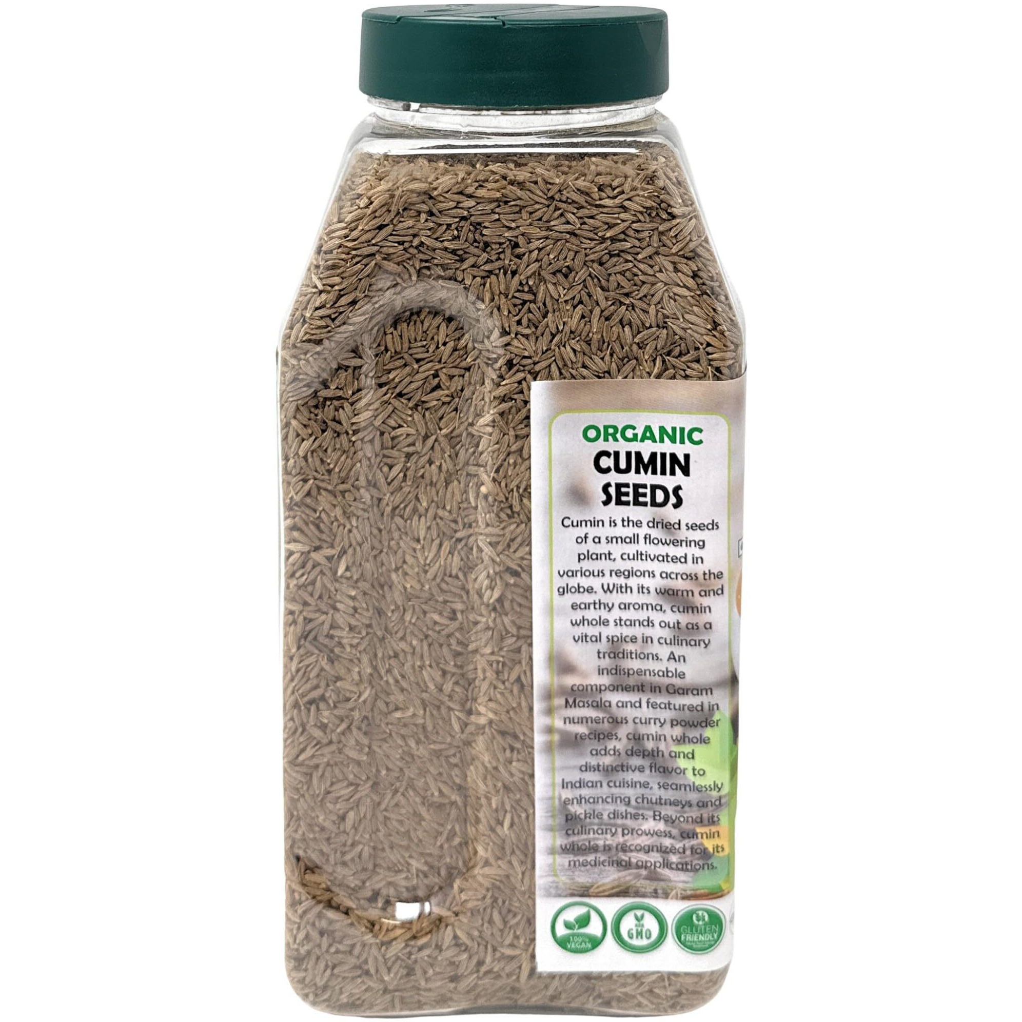 Rani Organic Cumin Seeds Whole (Jeera Sabut) 16oz (1lb) 454g PET Jar ~ All Natural, Vegan, Gluten Friendly, NON-GMO, Indian Origin, USDA Certified Organic