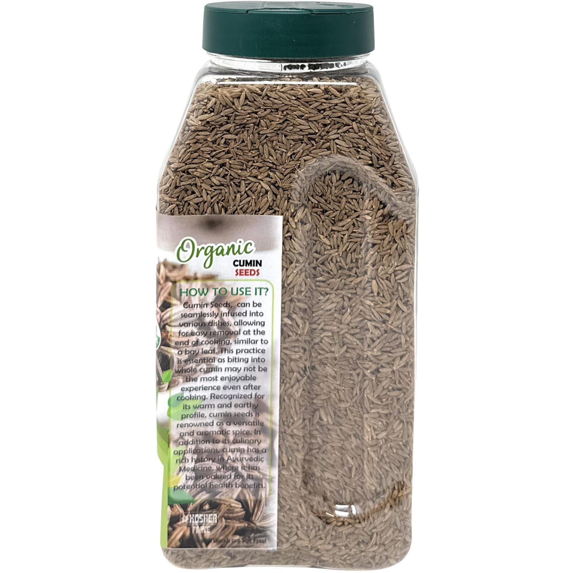 Rani Organic Cumin Seeds Whole (Jeera Sabut) 16oz (1lb) 454g PET Jar ~ All Natural, Vegan, Gluten Friendly, NON-GMO, Indian Origin, USDA Certified Organic