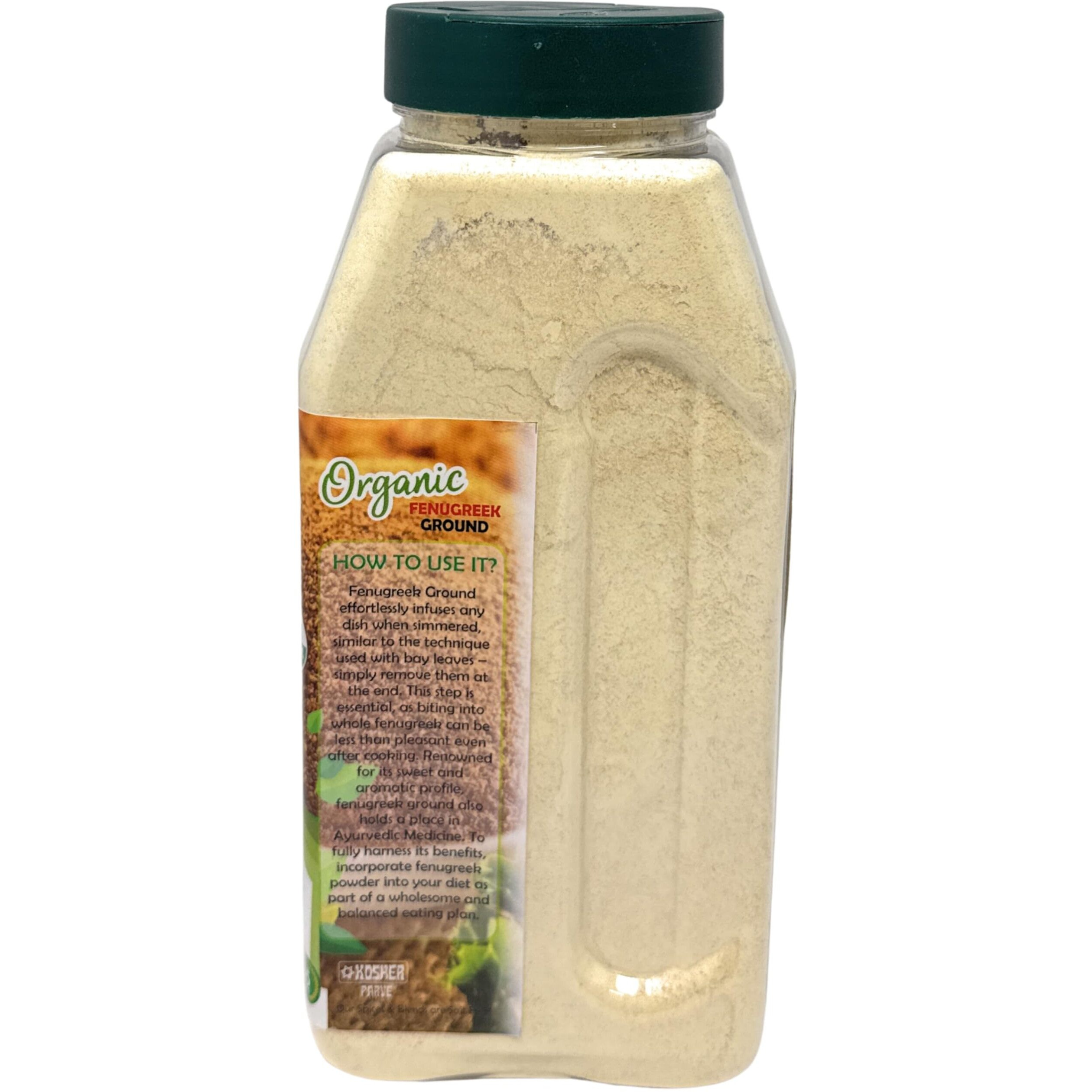 Rani Organic Fenugreek (Methi) Seeds Ground Powder 16oz (1lb) 454g Jar, Trigonella foenum graecum ~ All Natural, Vegan, Gluten Friendly, Non-GMO, Kosher, Indian Origin, USDA Certified Organic