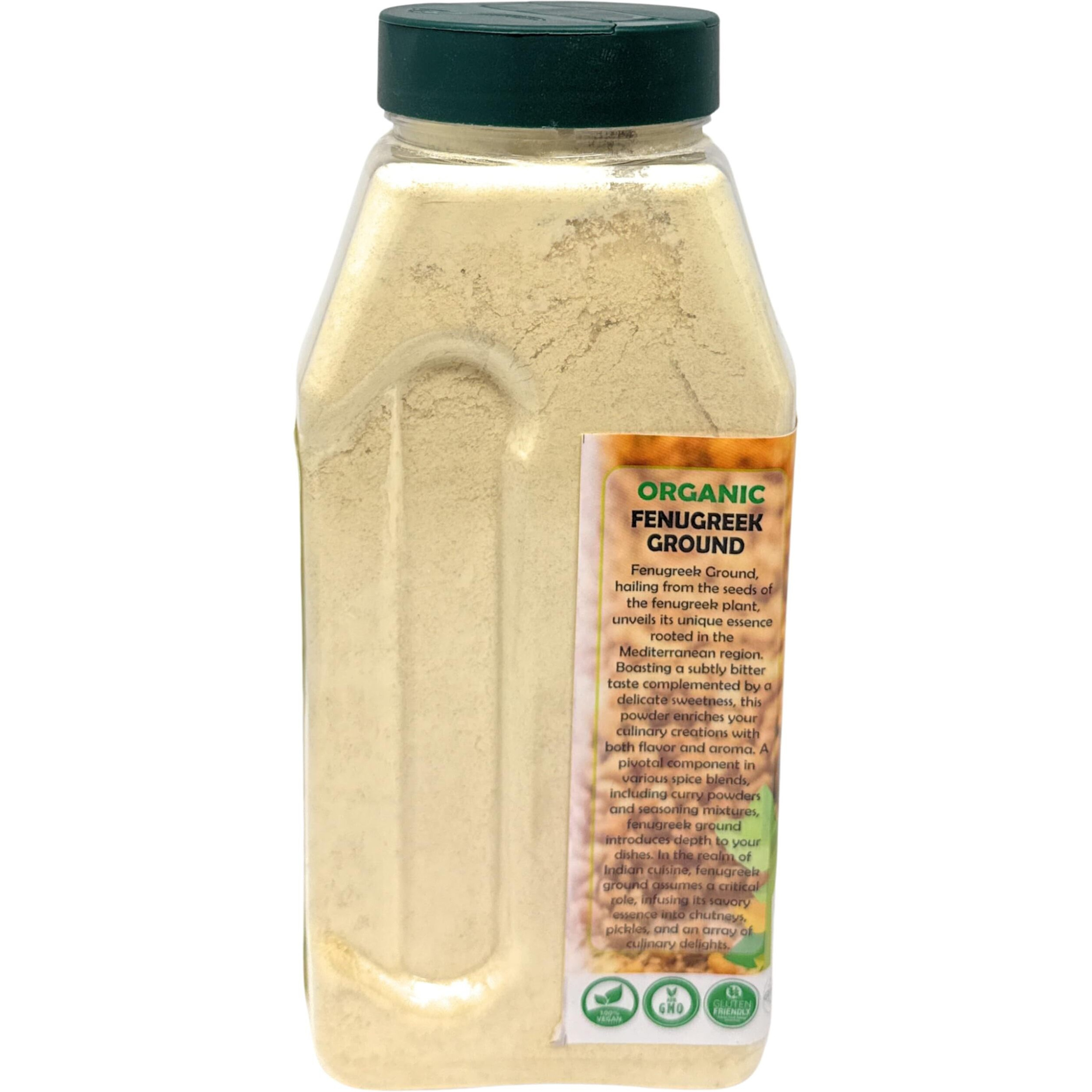 Rani Organic Fenugreek (Methi) Seeds Ground Powder 16oz (1lb) 454g Jar, Trigonella foenum graecum ~ All Natural, Vegan, Gluten Friendly, Non-GMO, Kosher, Indian Origin, USDA Certified Organic