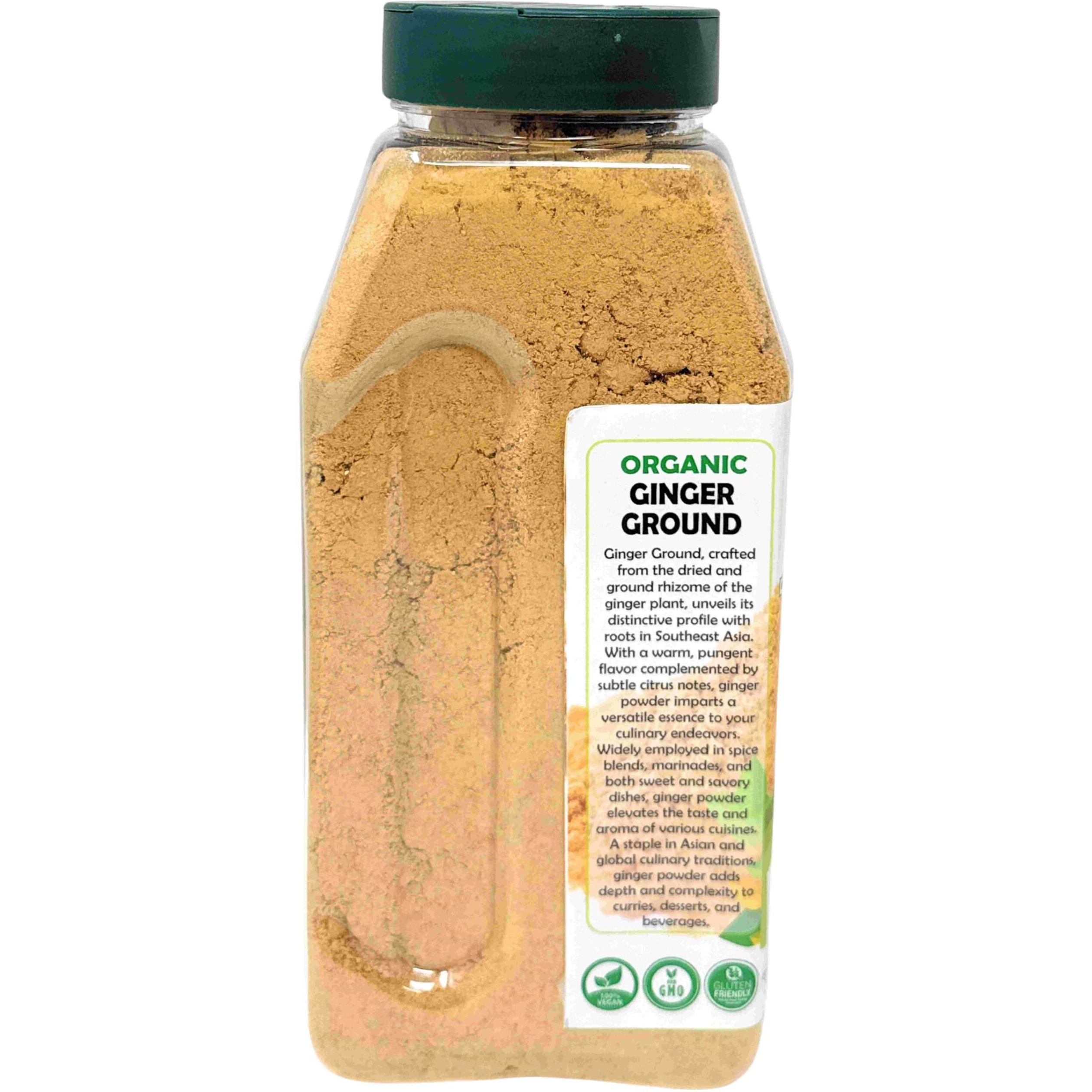 Rani Organic Ginger (Adarak) Powder Ground, Spice 14oz (400g) PET Jar ~ All Natural, Vegan, Gluten Friendly, NON-GMO, Indian Origin, USDA Certified Organic