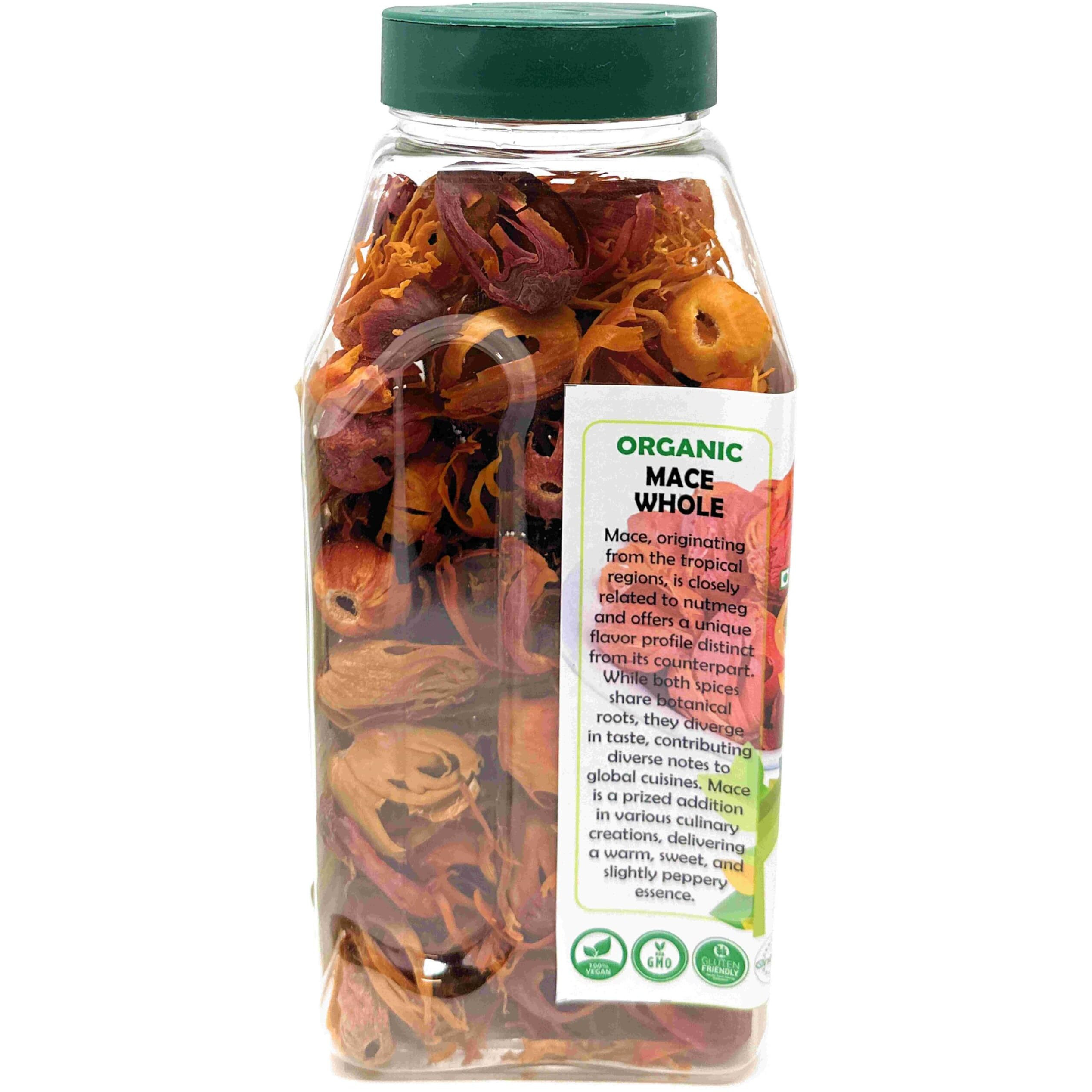 Rani Organic Mace Whole (Javathri), Spice 3.5oz (100g) PET Jar ~ All Natural, Vegan, Gluten Friendly, NON-GMO, Kosher, Indian Origin, USDA Certified Organic