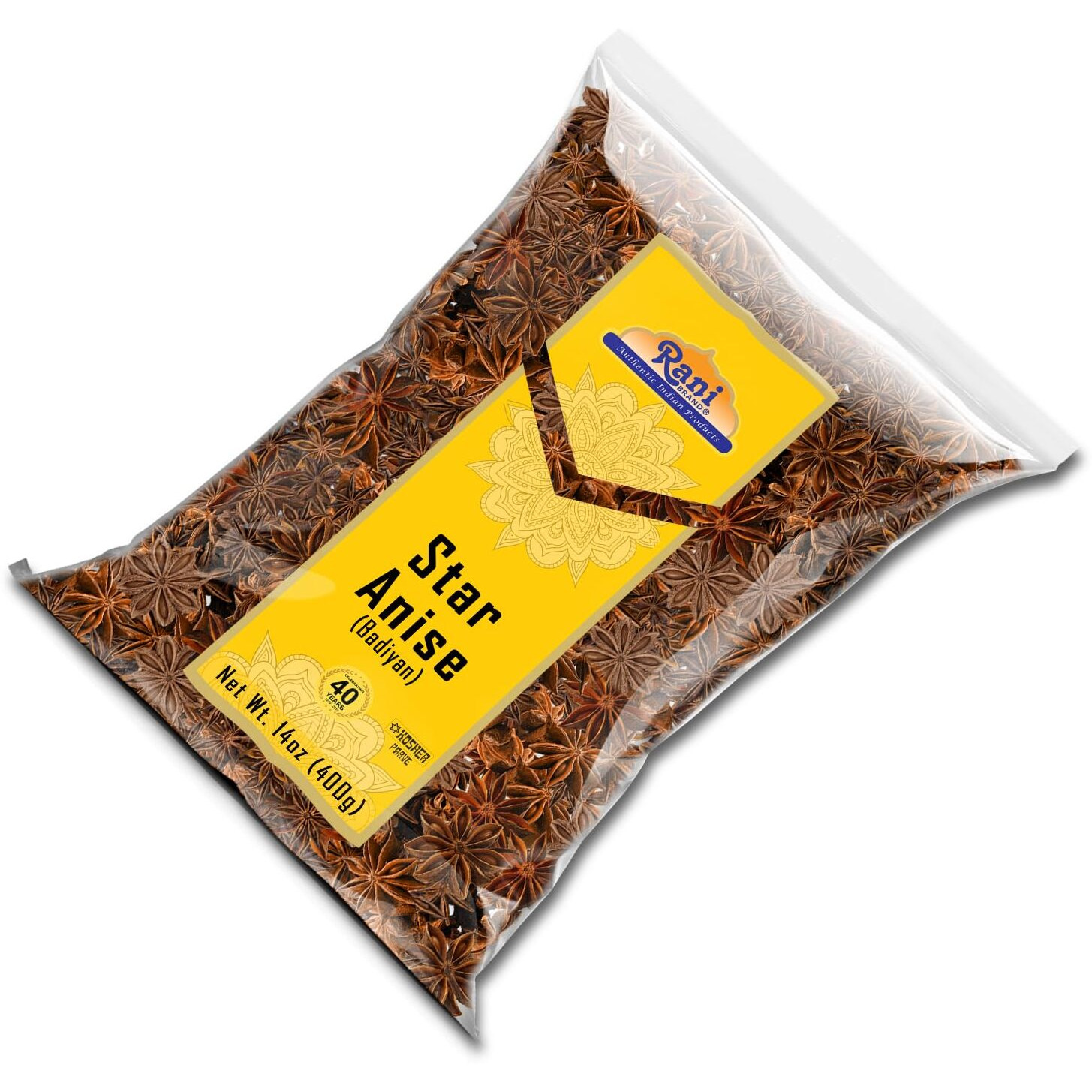 Rani Star Anise Seeds, Whole Pods (Badian Khatai) Spice 14oz (400g) ~ All Natural, Gluten Friendly, NON-GMO, Kosher, Vegan, Indian Origin (Size 14oz (400g))