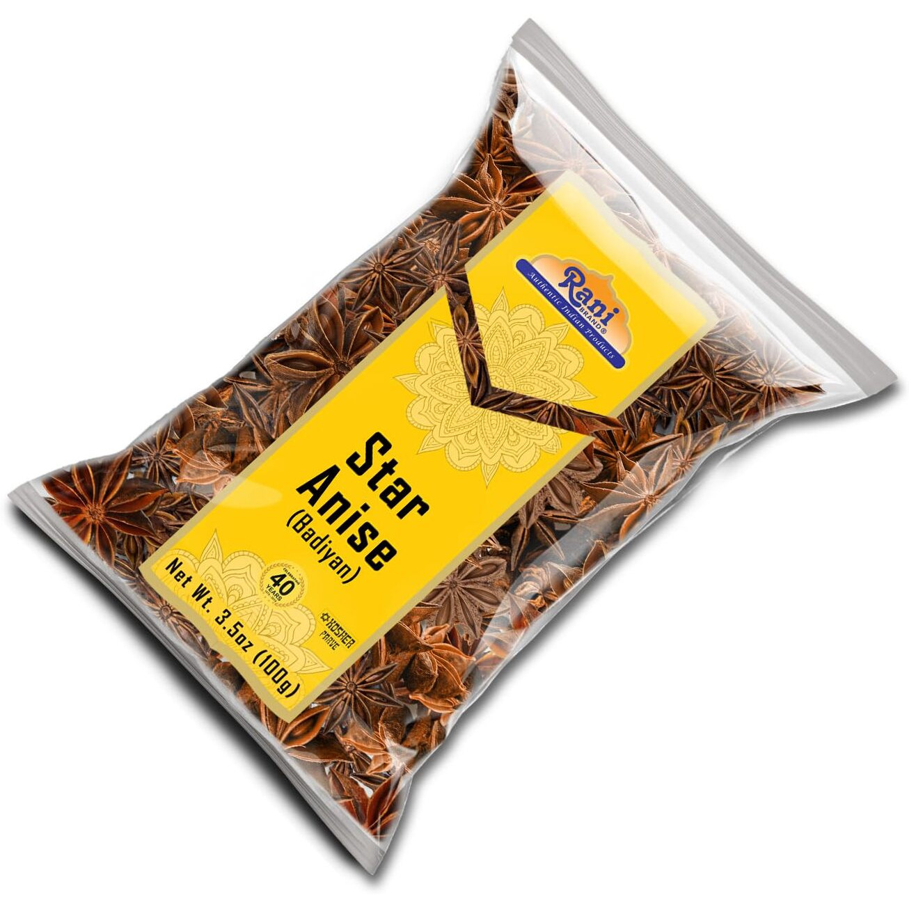 Rani Star Anise Seeds, Whole Pods (Badian Khatai) Spice 3.5oz (100g) ~ All Natural, Gluten Friendly, NON-GMO, Kosher, Vegan, Indian Origin (Size 3.5oz (100g))