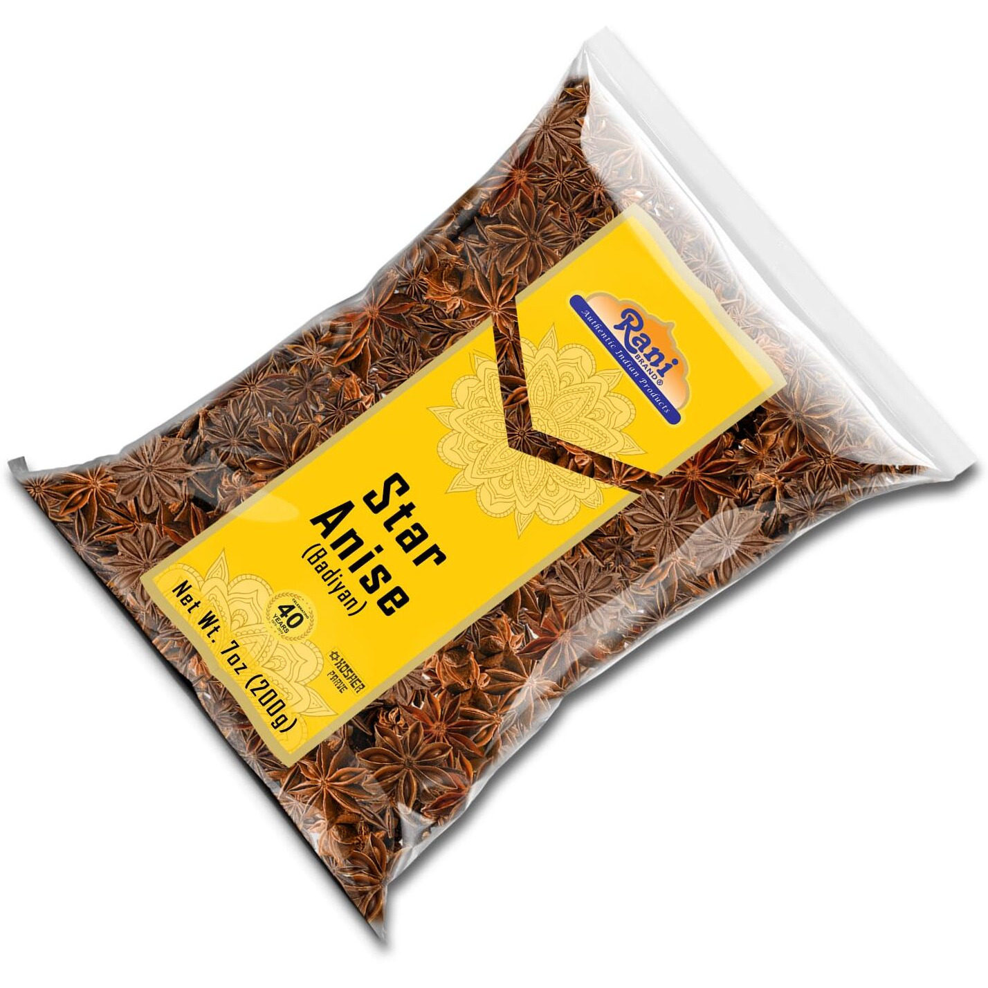 Rani Star Anise Seeds, Whole Pods (Badian Khatai) Spice 7oz (200g) ~ All Natural, Gluten Friendly, NON-GMO, Kosher, Vegan, Indian Origin (Size 7oz (200g))