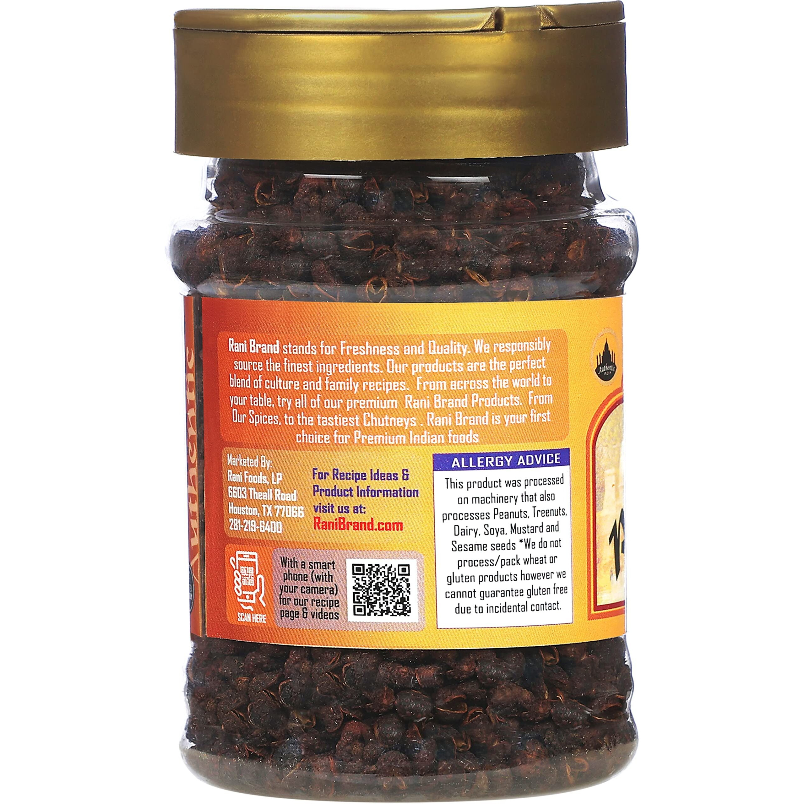 Rani Szechuan Peppercorns (Sichuan Peppercorns) 2.1oz (60g) PET Jar ~ All Natural, Gluten Friendly, Non-GMO, Perfect size for Grinders (Size 2.1oz (60g))
