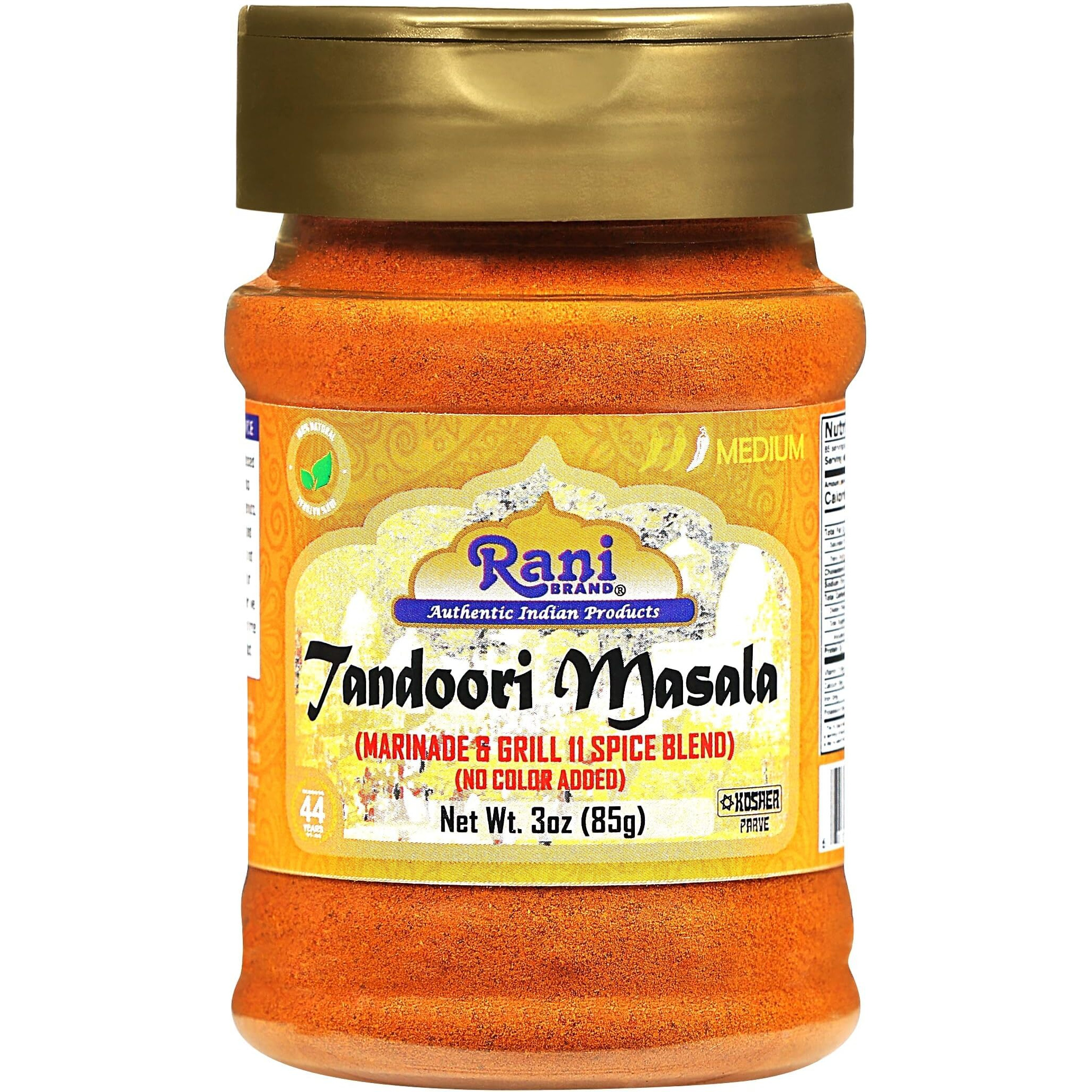 Rani Tandoori Masala (Natural, No Colors Added) Indian 11-Spice Blend 3oz (85g) PET Jar, Pack of 12 ~ Salt Free, Vegan, Gluten Friendly, NON-GMO, Kosher, Indian Origin (Size 3oz (85g))