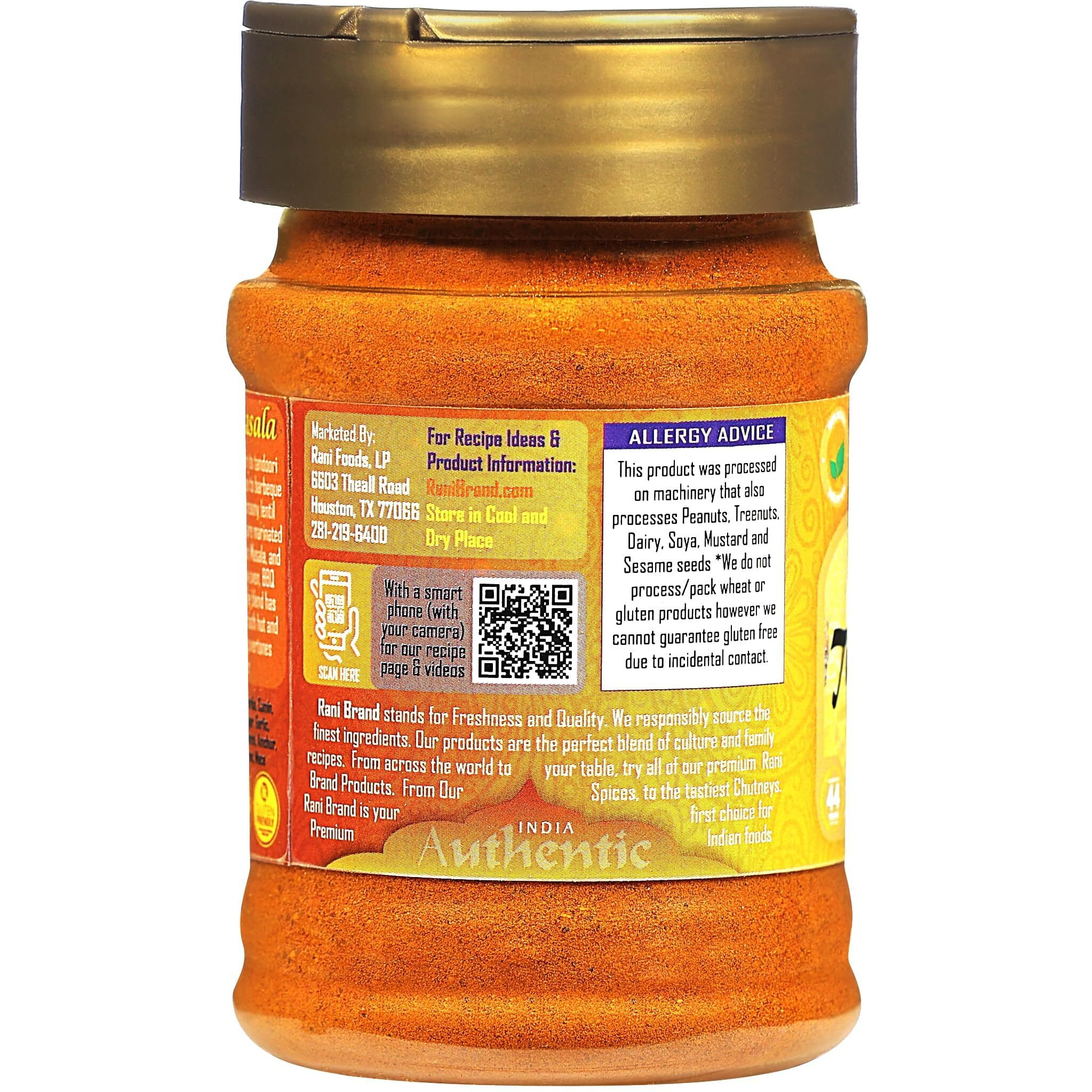 Rani Tandoori Masala (Natural, No Colors Added) Indian 11-Spice Blend 3oz (85g) PET Jar, Pack of 12 ~ Salt Free, Vegan, Gluten Friendly, NON-GMO, Kosher, Indian Origin (Size 3oz (85g))