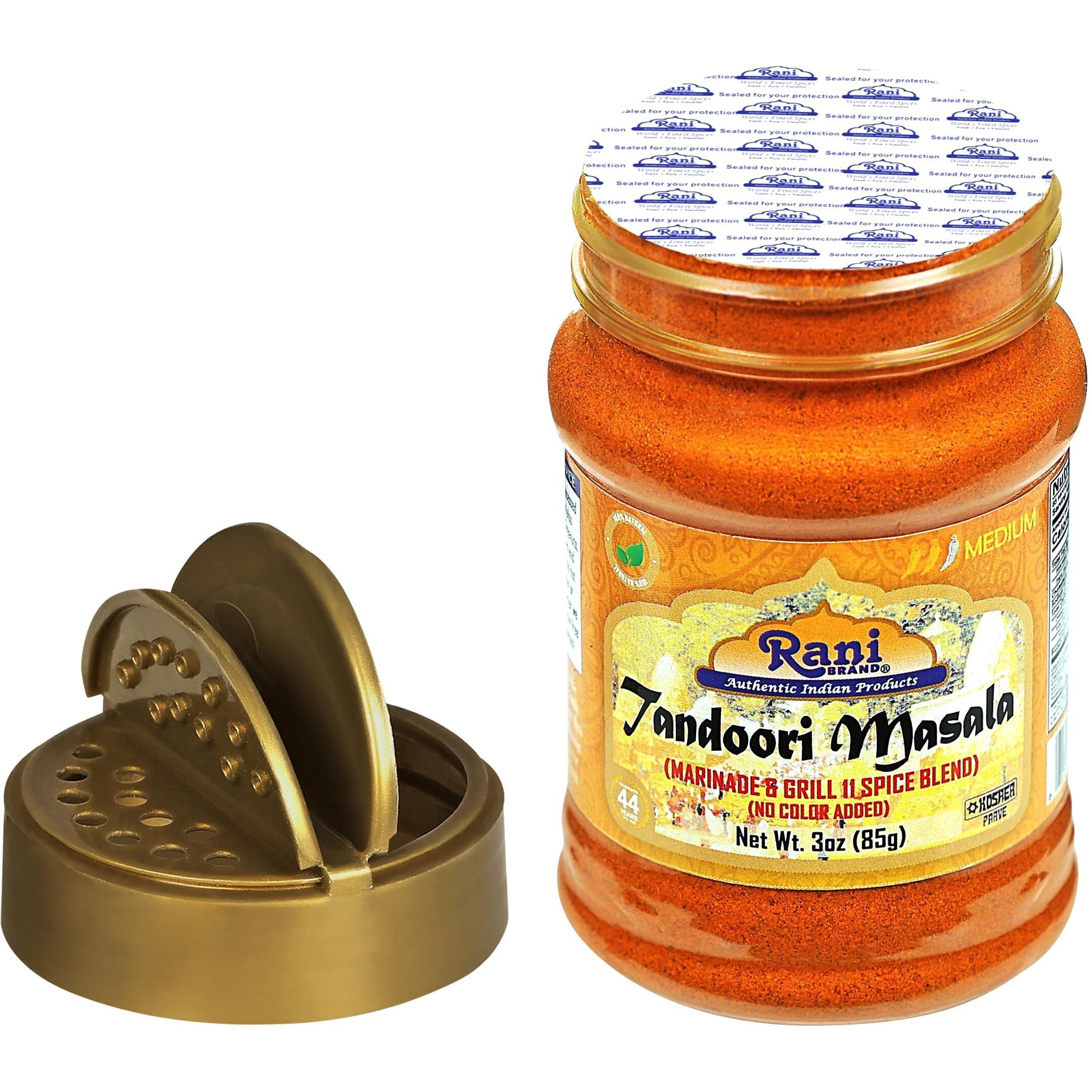 Rani Tandoori Masala (Natural, No Colors Added) Indian 11-Spice Blend 3oz (85g) PET Jar, Pack of 12 ~ Salt Free, Vegan, Gluten Friendly, NON-GMO, Kosher, Indian Origin (Size 3oz (85g))