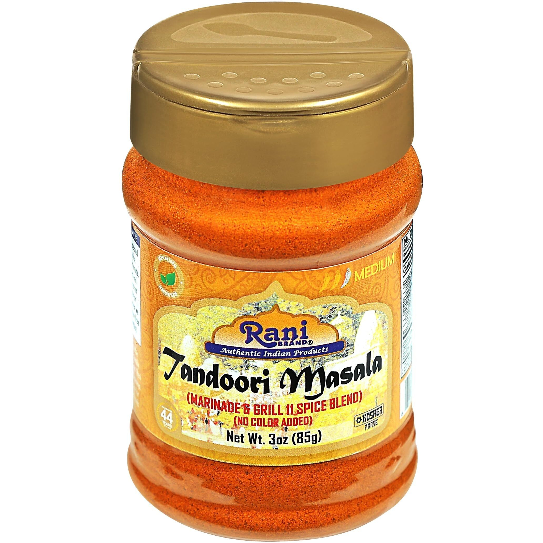 Rani Tandoori Masala (Natural, No Colors Added) Indian 11-Spice Blend 3oz (85g) PET Jar, Pack of 12 ~ Salt Free, Vegan, Gluten Friendly, NON-GMO, Kosher, Indian Origin (Size 3oz (85g))