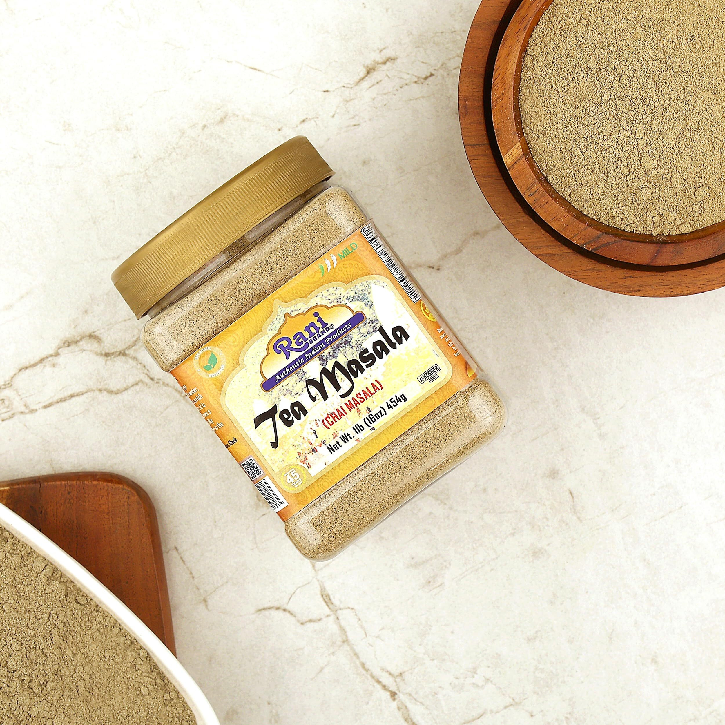 Rani Tea (Chai) Masala Indian Spice Blend 16oz (1lb) 454g Bulk PET Jar ~ All Natural, Vegan, Gluten Friendly, Salt & Sugar Free, NON-GMO, No Colors, Indian Origin (Size 16oz (1lb) 454g)
