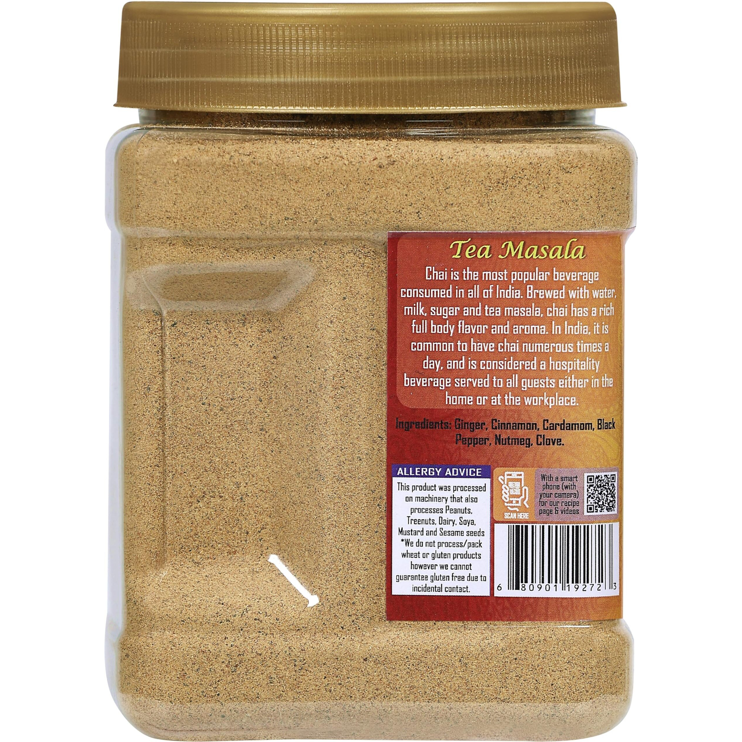 Rani Tea (Chai) Masala Indian Spice Blend 16oz (1lb) 454g Bulk PET Jar ~ All Natural, Vegan, Gluten Friendly, Salt & Sugar Free, NON-GMO, No Colors, Indian Origin (Size 16oz (1lb) 454g)