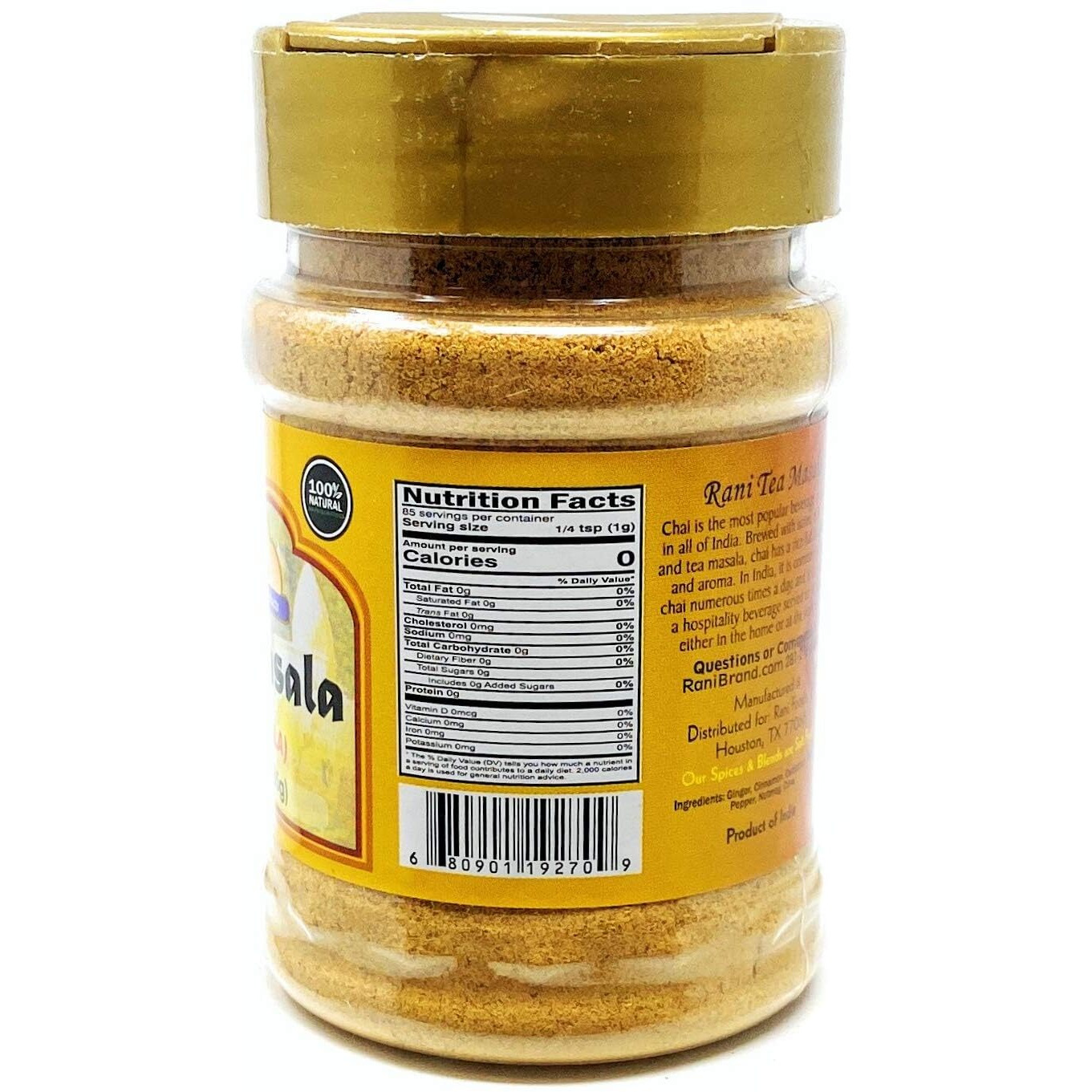 Rani Tea (Chai) Masala Indian Spice Blend 3oz (85g) PET Jar, Pack of 12 ~ All Natural, Vegan, Gluten Friendly, Salt & Sugar Free, NON-GMO, No Colors, Indian Origin (Size 3oz (85g))
