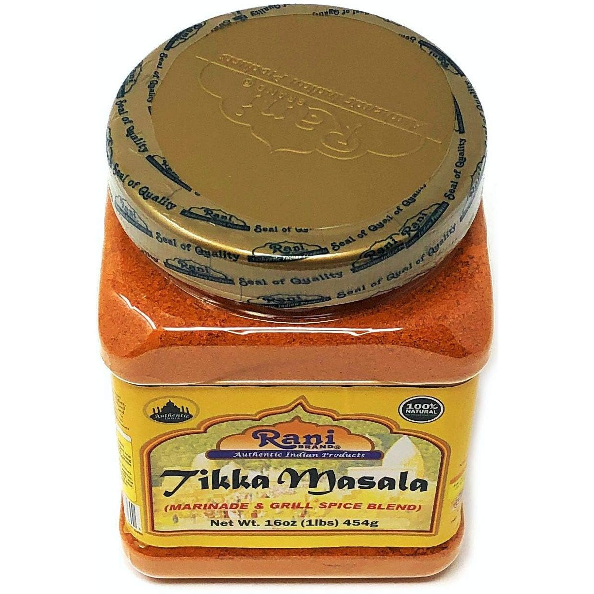 Rani Tikka Masala Indian 7-Spice Blend 16oz (1lb) 454g PET Jar, Pack of 6 ~ All Natural, Salt-Free, Vegan, No Colors, Gluten Friendly, NON-GMO, Indian Origin (Size 16oz (1lb) 454g)