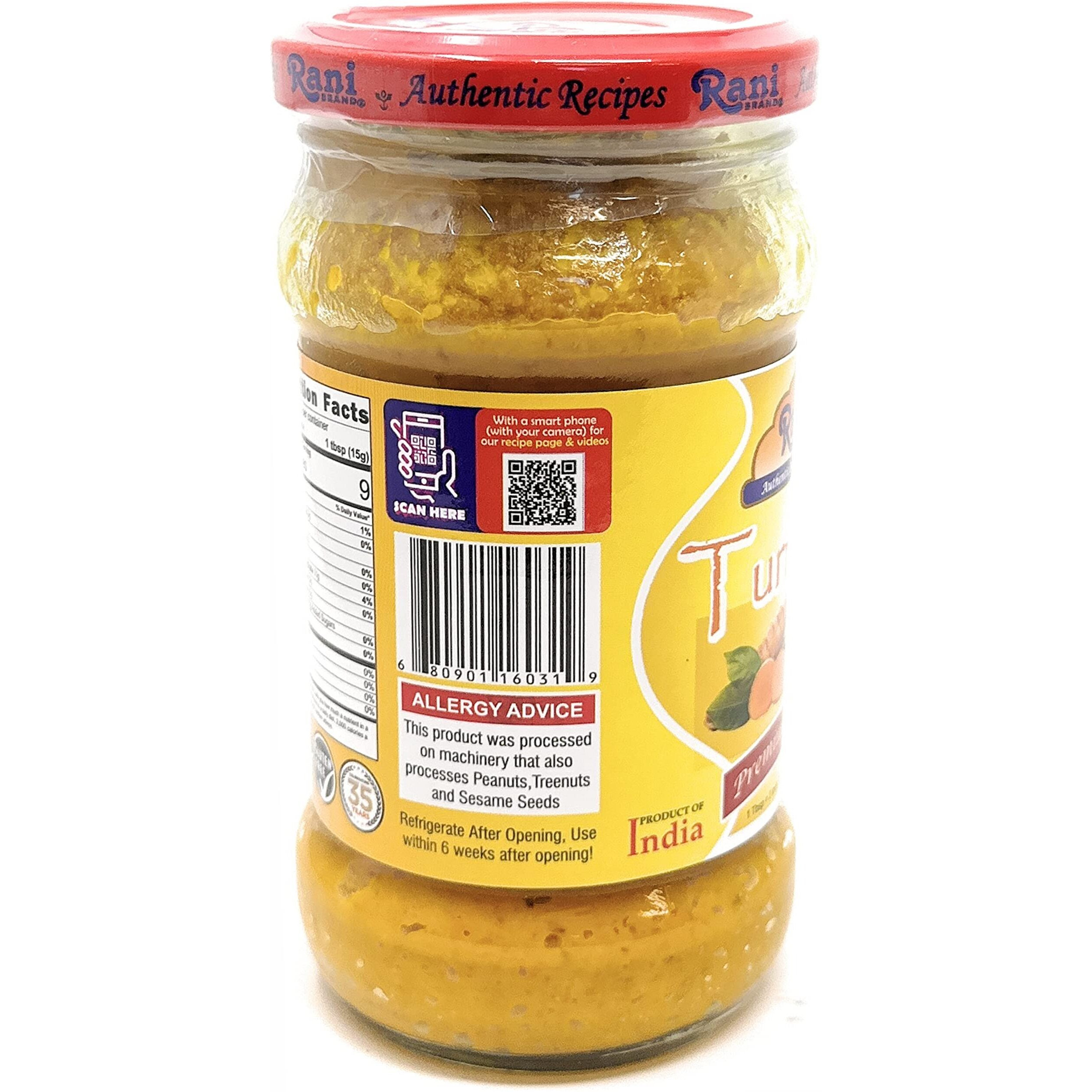 Rani Turmeric (Haldi) Paste 10.5oz (300g) Glass Jar ~ All Natural, Vegan, Gluten Free, NON-GMO, No Colors, Indian Origin (Size 10.5oz (300g))