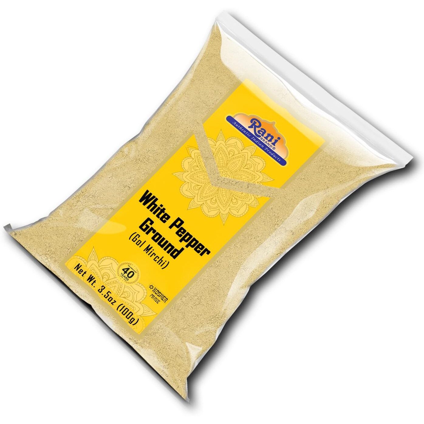 Rani White Pepper (Gol Mirch), Ground Spice 3.5oz (100g) ~ All Natural, Vegan, Gluten Friendly| NON-GMO, Indian Origin (Size 3.5oz (100g))