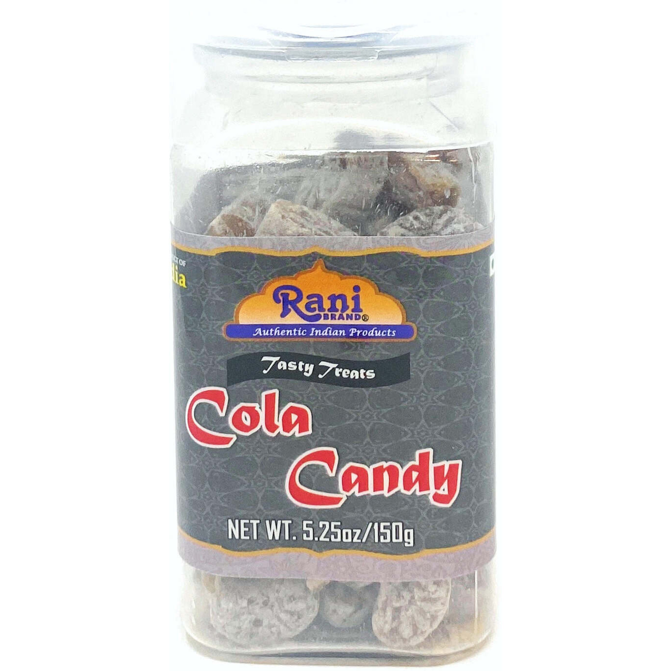 Rani Cola Candy 5.25oz (150g) Vacuum Sealed, Easy Open Top, Resealable Container ~ Indian Tasty Treats, Vegan, Gluten Friendly, NON-GMO, Indian Origin
