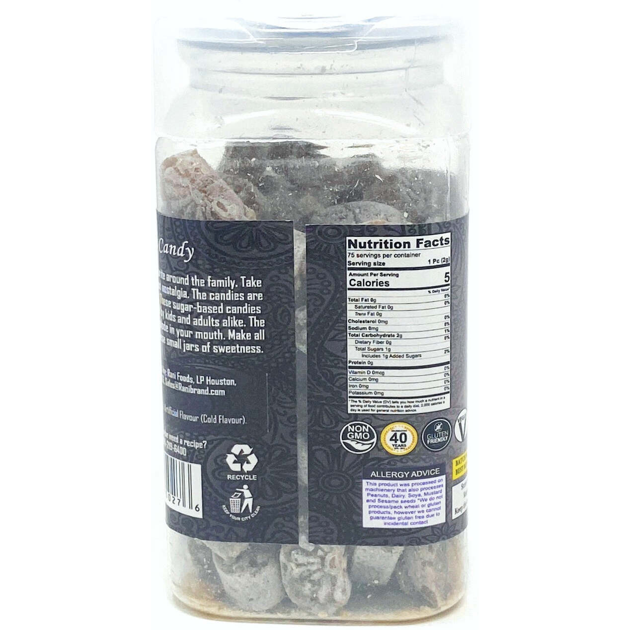 Rani Cola Candy 5.25oz (150g) Vacuum Sealed, Easy Open Top, Resealable Container ~ Indian Tasty Treats, Vegan, Gluten Friendly, NON-GMO, Indian Origin