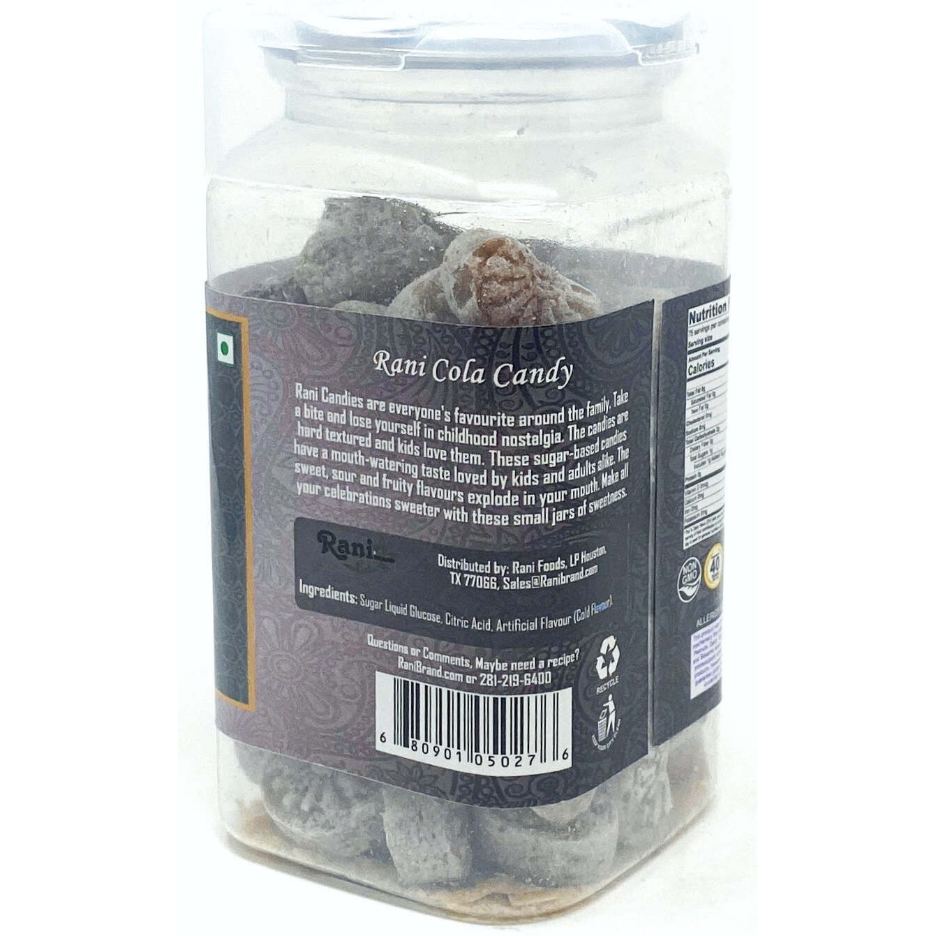 Rani Cola Candy 5.25oz (150g) Vacuum Sealed, Easy Open Top, Resealable Container ~ Indian Tasty Treats, Vegan, Gluten Friendly, NON-GMO, Indian Origin