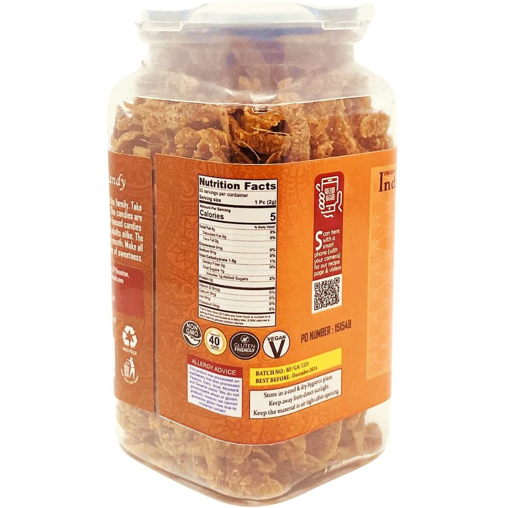 Rani Ginger Amla Candy 3.5oz (100g) Vacuum Sealed, Easy Open Top, Resealable Container ~ Indian Tasty Treats, Vegan, Gluten Friendly, NON-GMO, Indian Origin