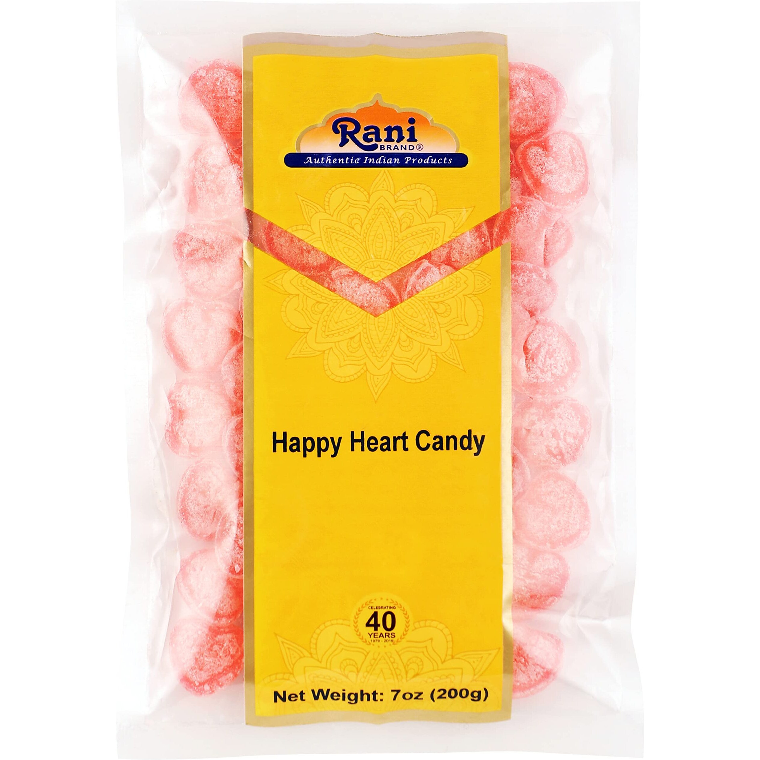 Rani Happy Heart Candy 7oz (200g) ~ Indian Tasty Treats, Vegan, Gluten Friendly, NON-GMO, Indian Origin
