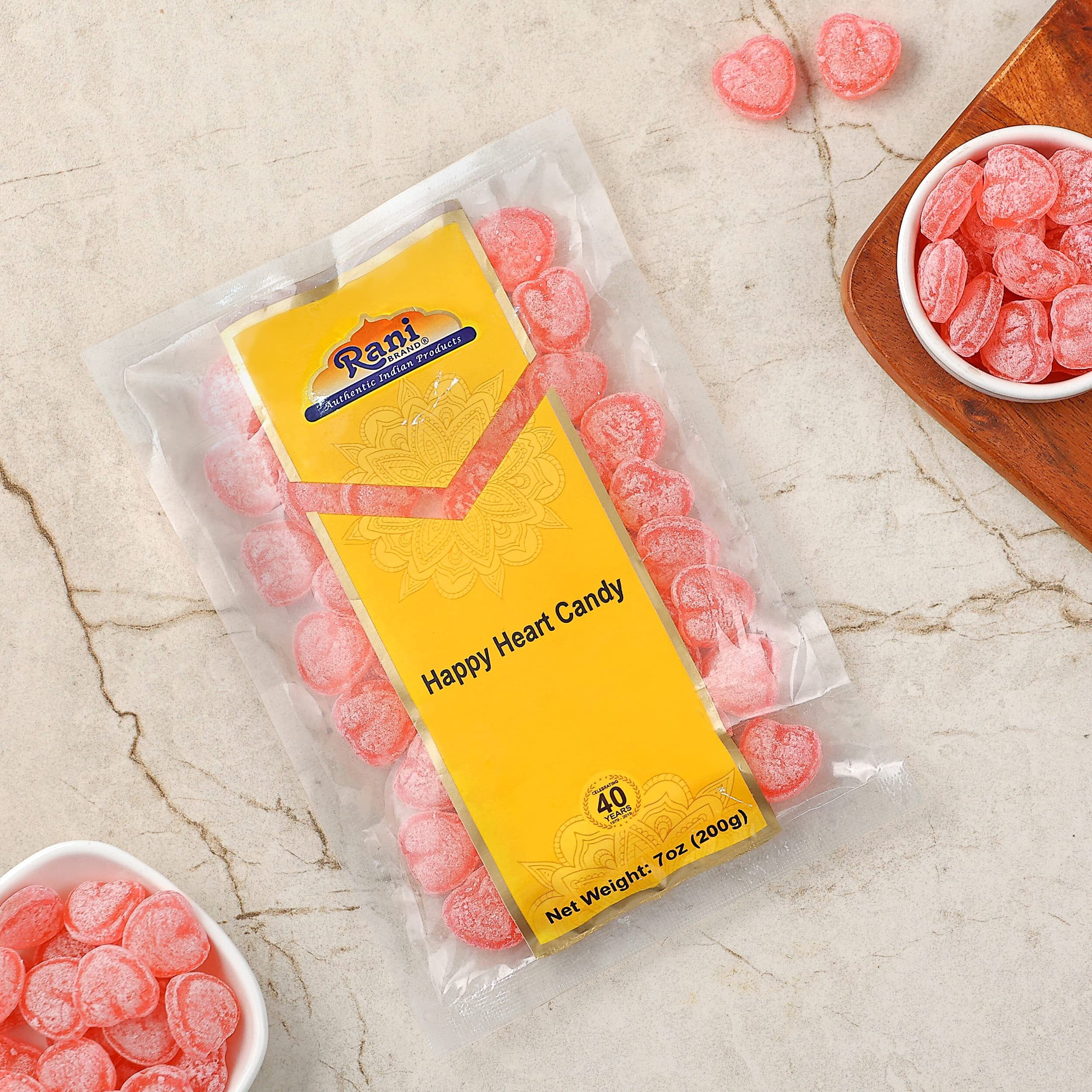Rani Happy Heart Candy 7oz (200g) ~ Indian Tasty Treats, Vegan, Gluten Friendly, NON-GMO, Indian Origin