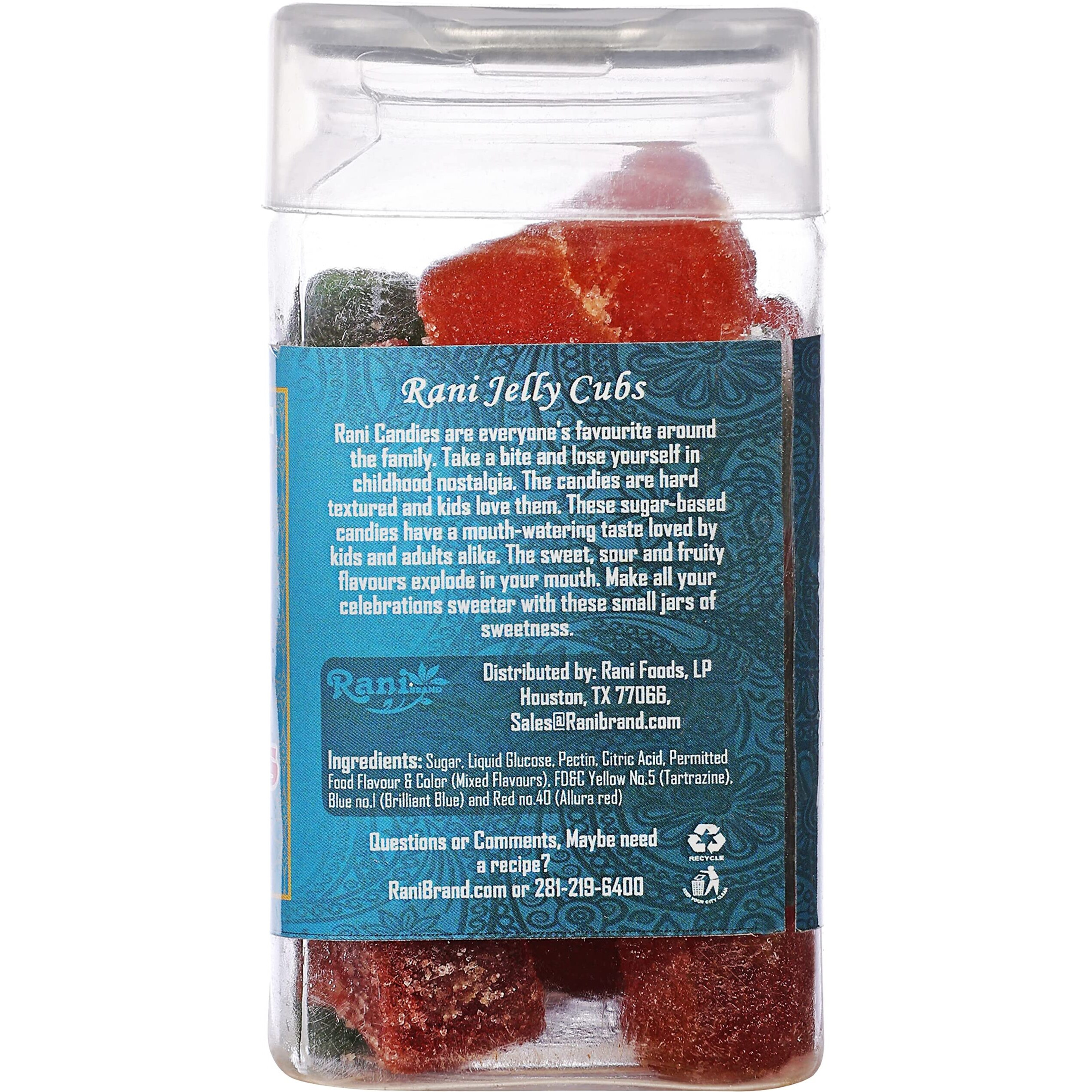 Rani Jelly Cubes 5.25oz (150g) Vacuum Sealed, Easy Open Top, Resealable Container ~ Indian Tasty Treats, Vegan, Gluten Friendly, NON-GMO, Indian Origin