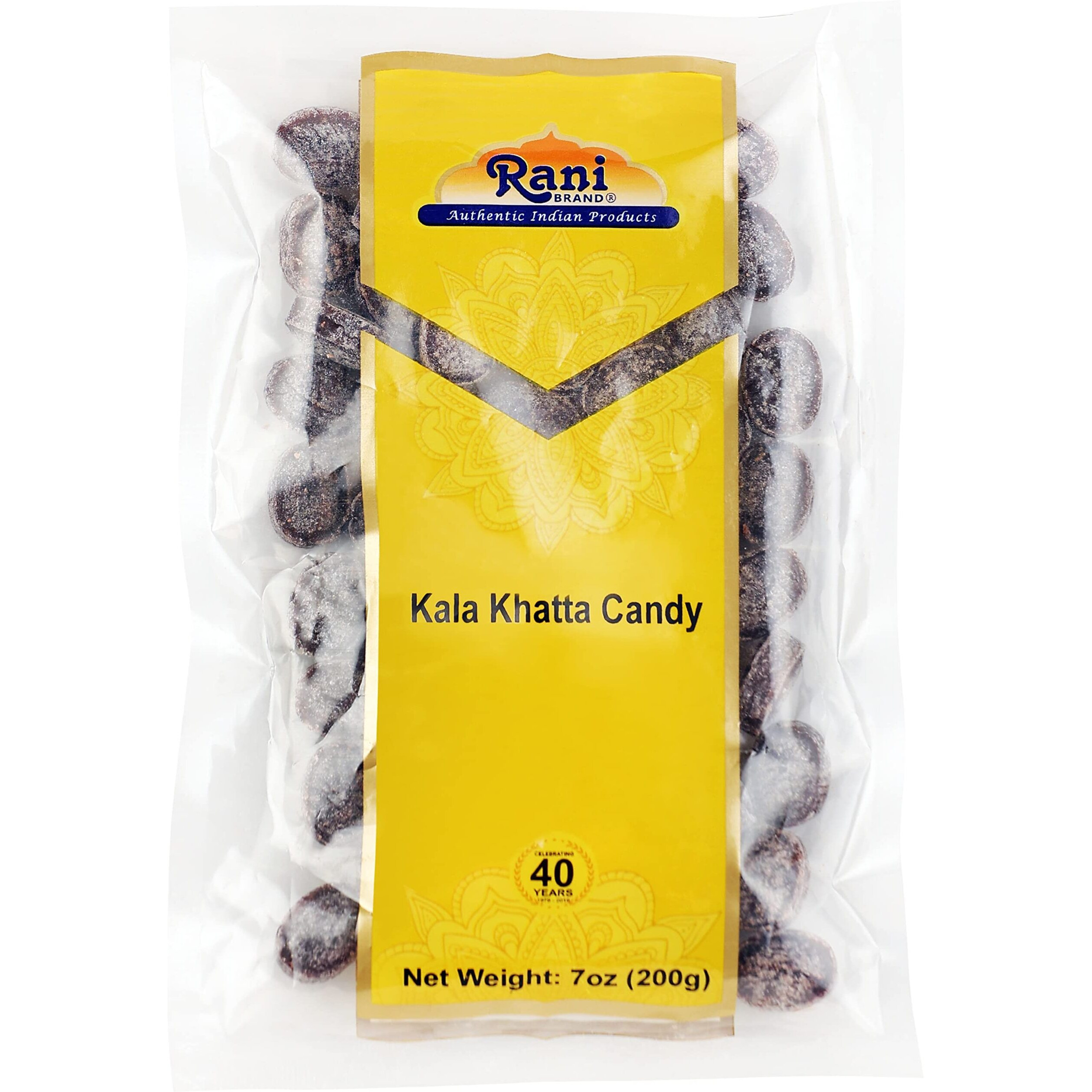 Rani Kala Khatta Candy 7oz (200g) ~ Indian Tasty Treats, Vegan, Gluten Friendly, NON-GMO, Indian Origin
