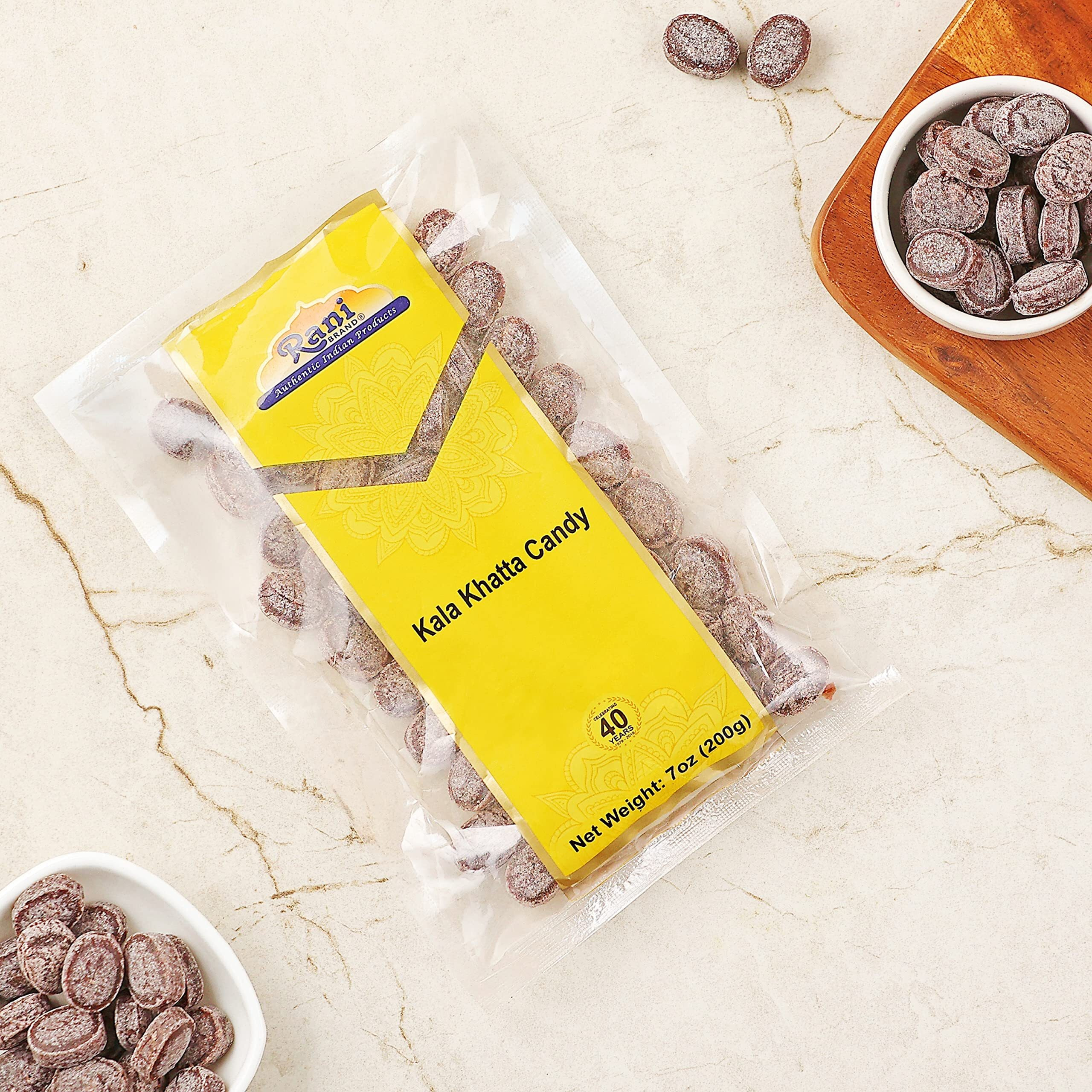 Rani Kala Khatta Candy 7oz (200g) ~ Indian Tasty Treats, Vegan, Gluten Friendly, NON-GMO, Indian Origin