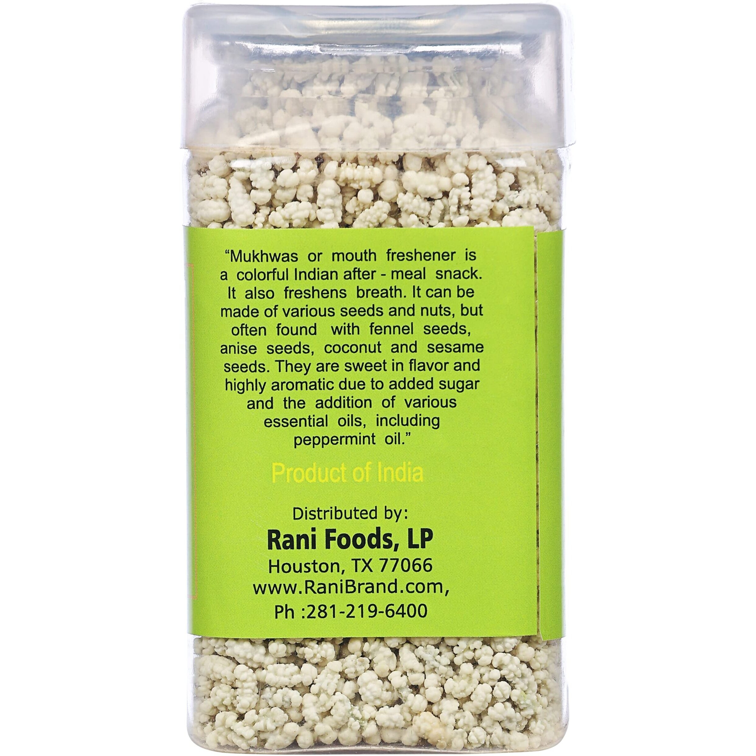 Rani Madrasi Saunf 5.25oz (150g) Vacuum Sealed, Easy Open Top, Resealable Container ~ Indian Tasty Treats, Vegan, Gluten Friendly, NON-GMO, Indian Origin