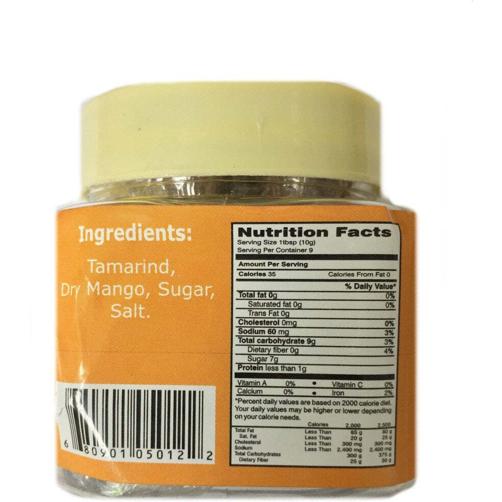 Rani Manchali Imli (Tamarind and Mango Candy) 3.15oz (90g) Individually Wrapped, PET Jar ~ All Natural, Vegan, Gluten Friendly, NON-GMO, Indian Origin & Taste