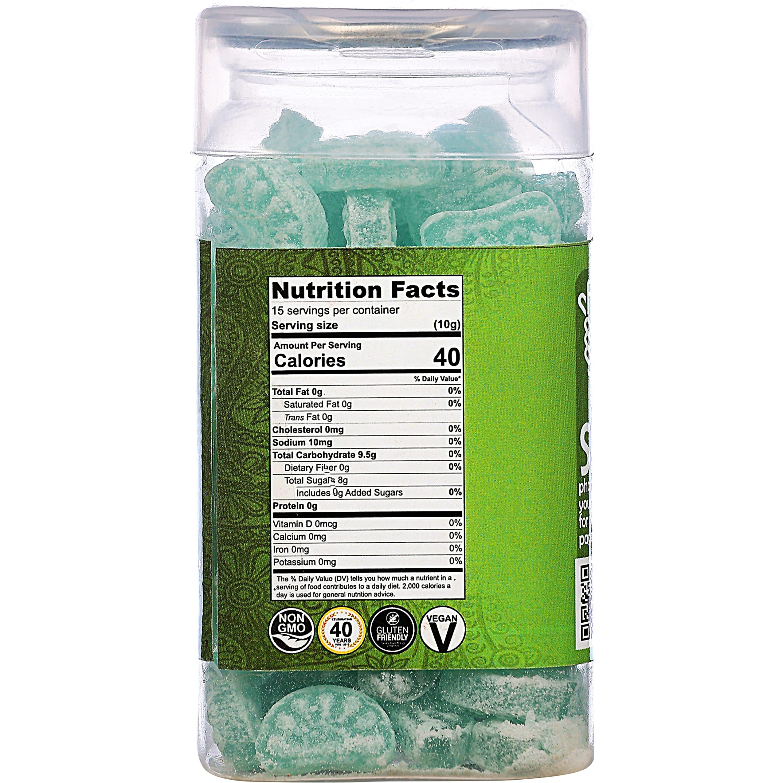 Rani Mint Candy 5.25oz (150g) Vacuum Sealed, Easy Open Top, Resealable Container ~ Indian Tasty Treats, Vegan, Gluten Friendly, NON-GMO, Indian Origin