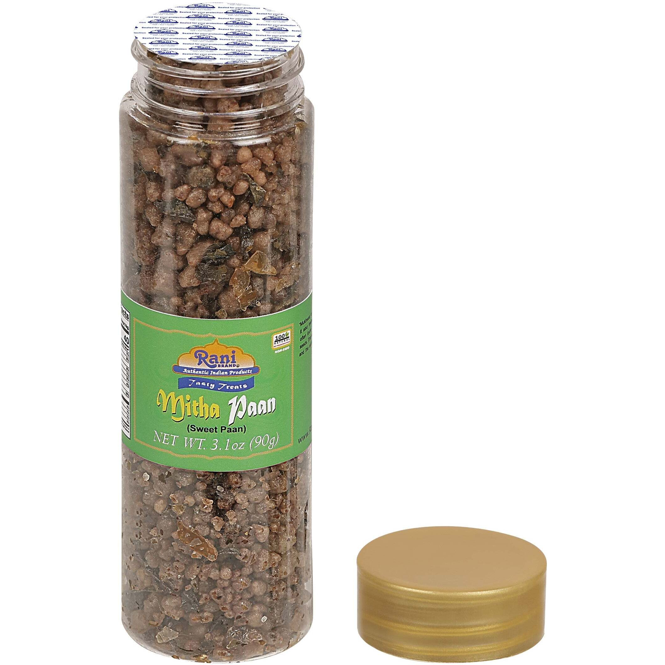 Rani Mitha Paan (Sweet Paan) 3.1oz (90g) PET Jar ~ Indian After Meal Digestive Treat, Vegan, Gluten Friendly, NON-GMO, Indian Origin