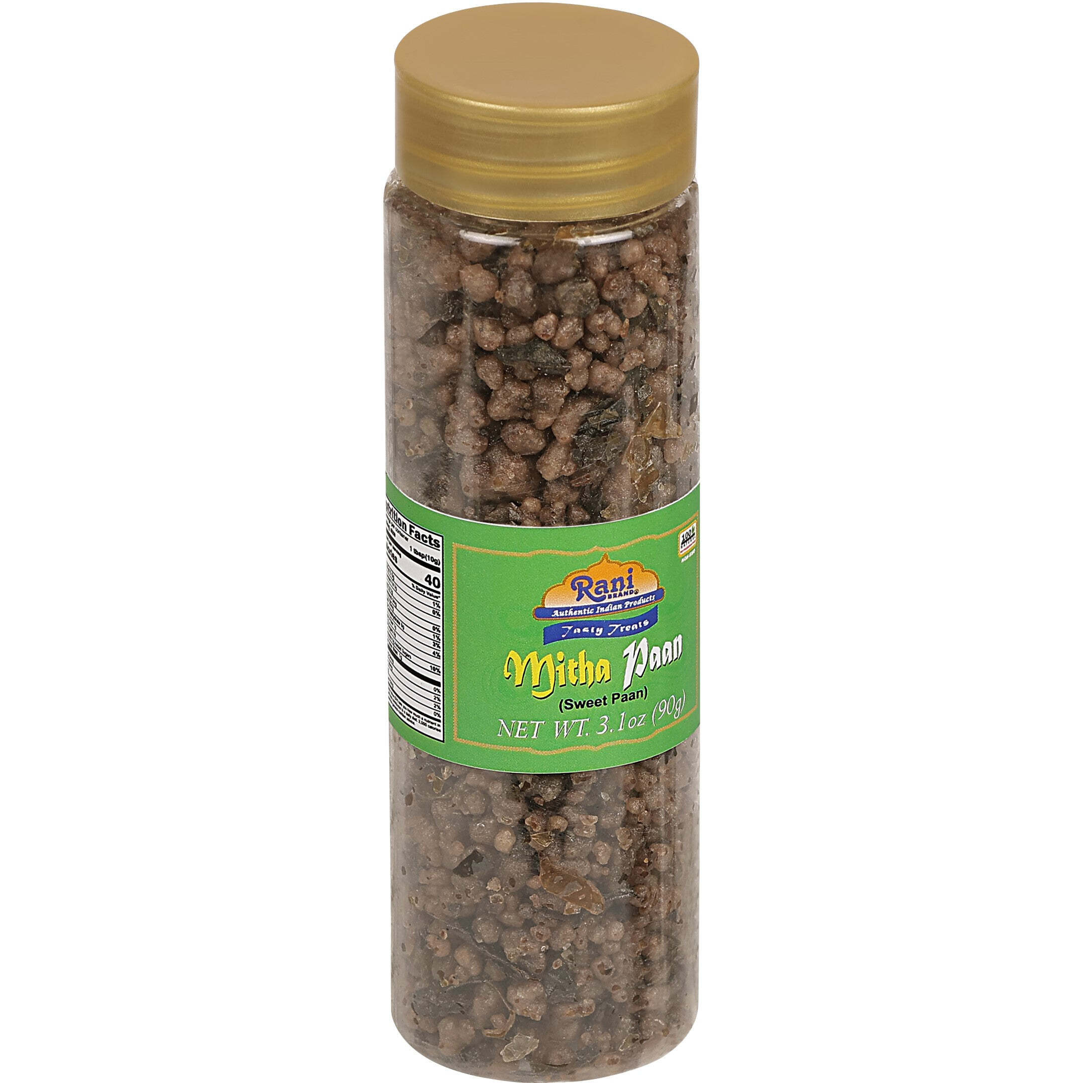 Rani Mitha Paan (Sweet Paan) 3.1oz (90g) PET Jar ~ Indian After Meal Digestive Treat, Vegan, Gluten Friendly, NON-GMO, Indian Origin