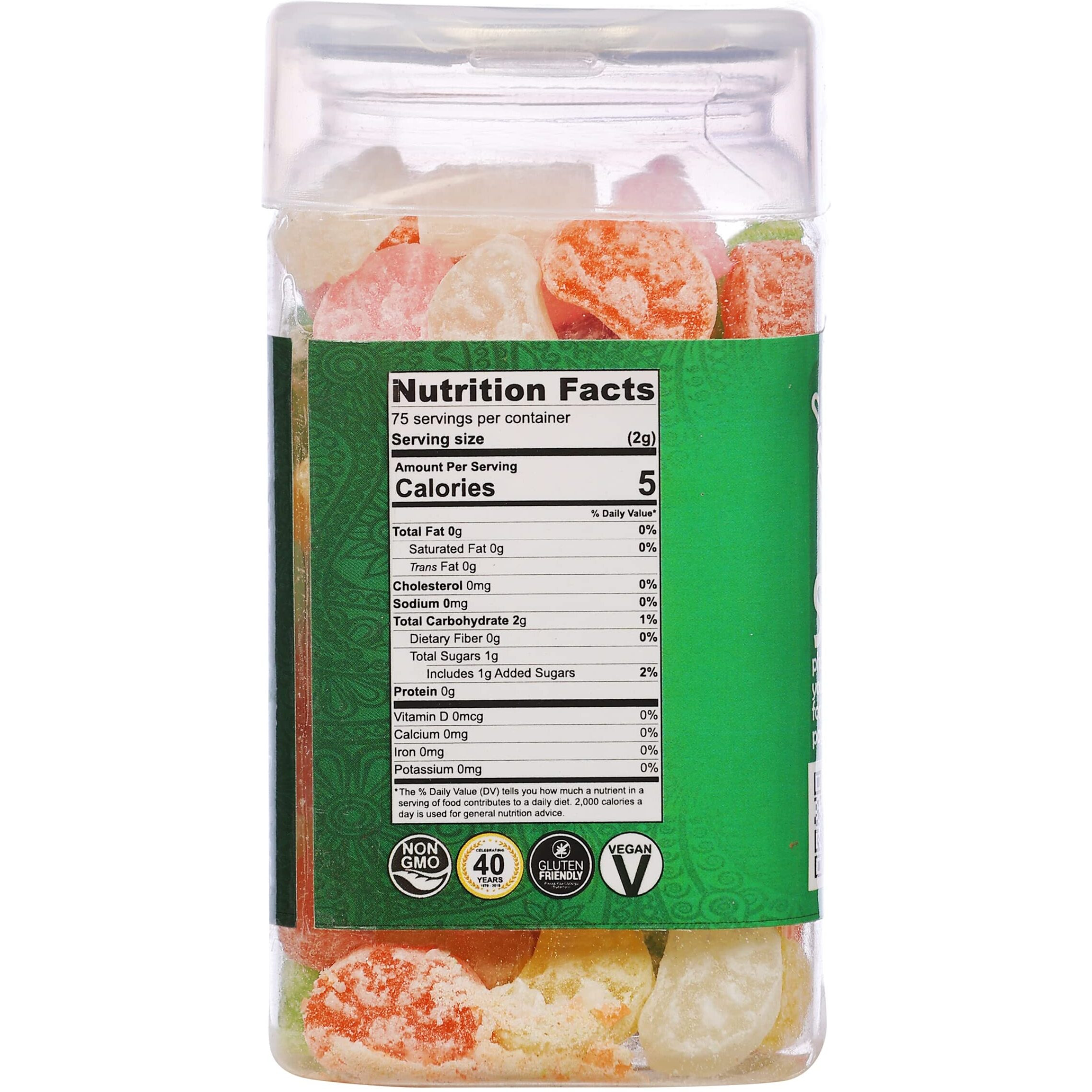 Rani Mixed Fruit Candy 5.25oz (150g) Vacuum Sealed, Easy Open Top, Resealable Container ~ Indian Tasty Treats, Vegan, Gluten Friendly, NON-GMO, Indian Origin