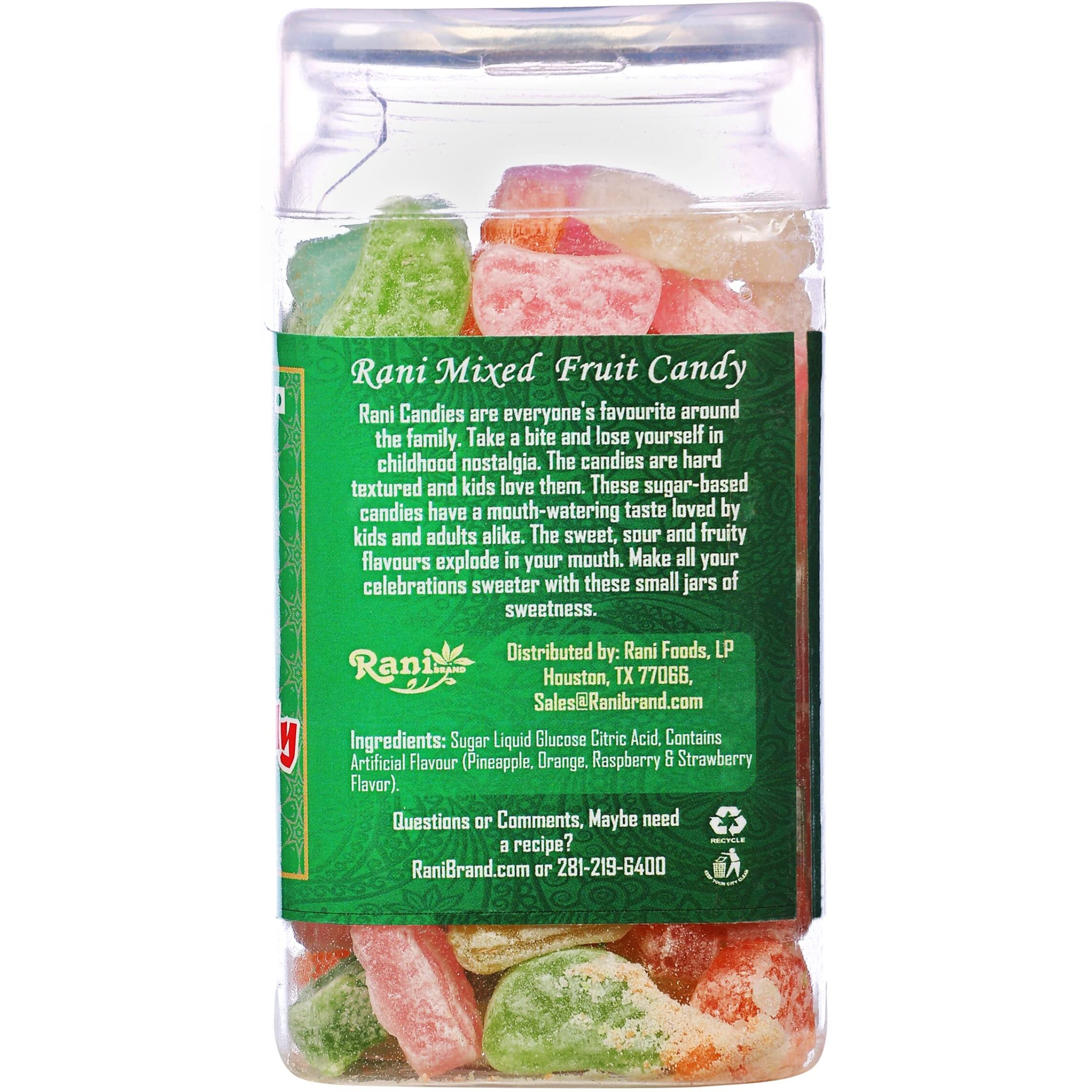 Rani Mixed Fruit Candy 5.25oz (150g) Vacuum Sealed, Easy Open Top, Resealable Container ~ Indian Tasty Treats, Vegan, Gluten Friendly, NON-GMO, Indian Origin