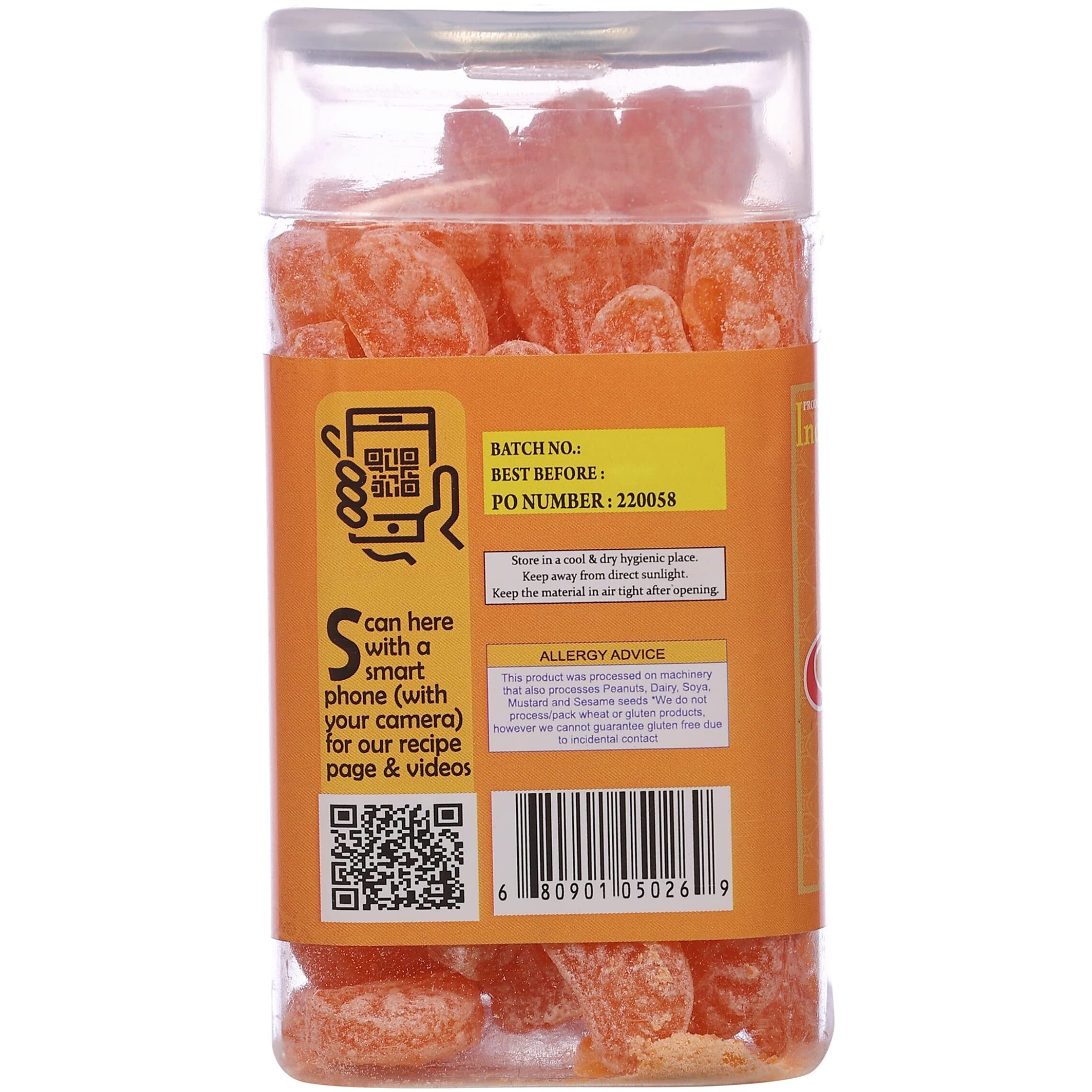 Rani Orange Candy 5.25oz (150g) Vacuum Sealed, Easy Open Top, Resealable Container ~ Indian Tasty Treats, Vegan, Gluten Friendly, NON-GMO, Indian Origin