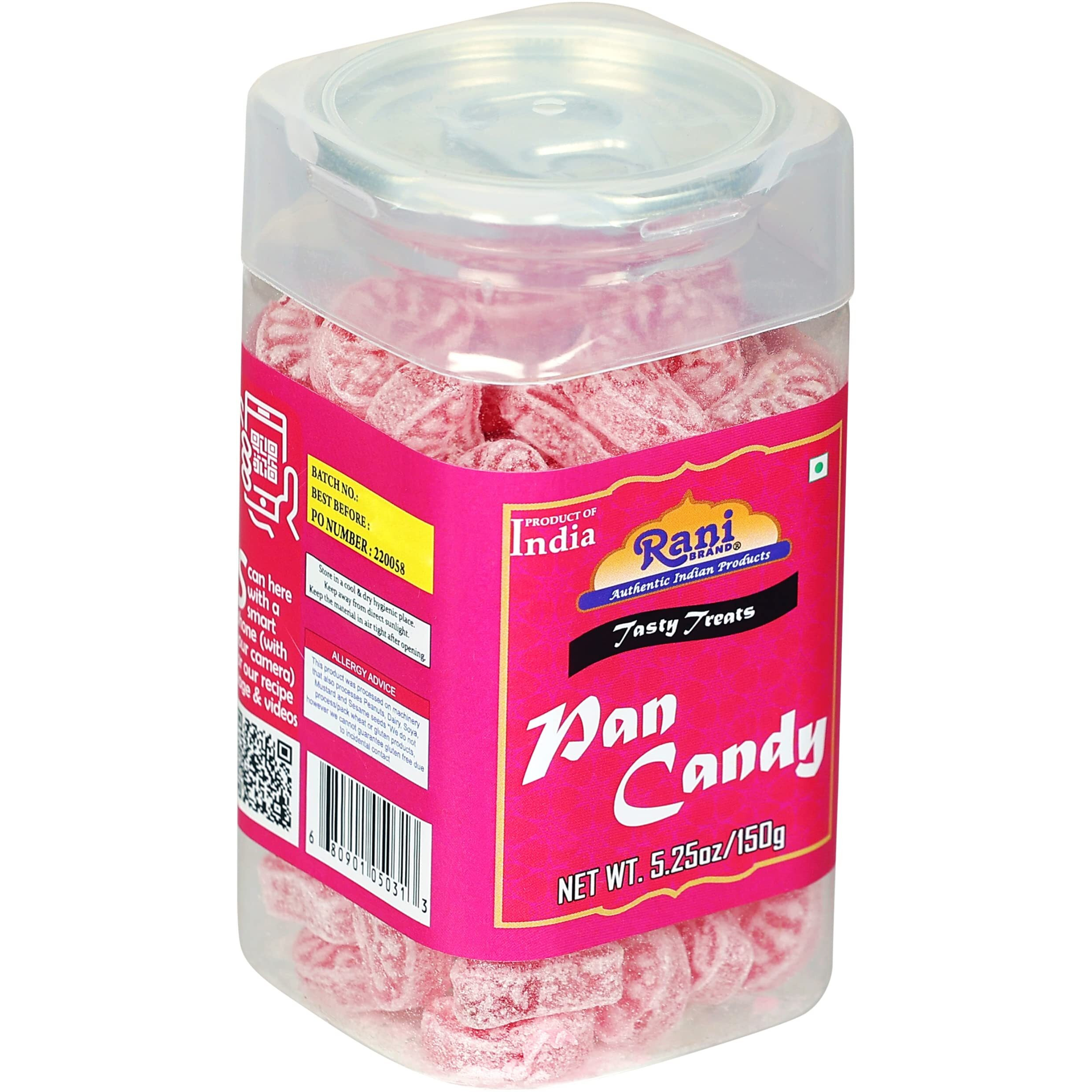 Rani Pan Candy 5.25oz (150g) Vacuum Sealed, Easy Open Top, Resealable Container ~ Indian Tasty Treats, Vegan, Gluten Friendly, NON-GMO, Indian Origin