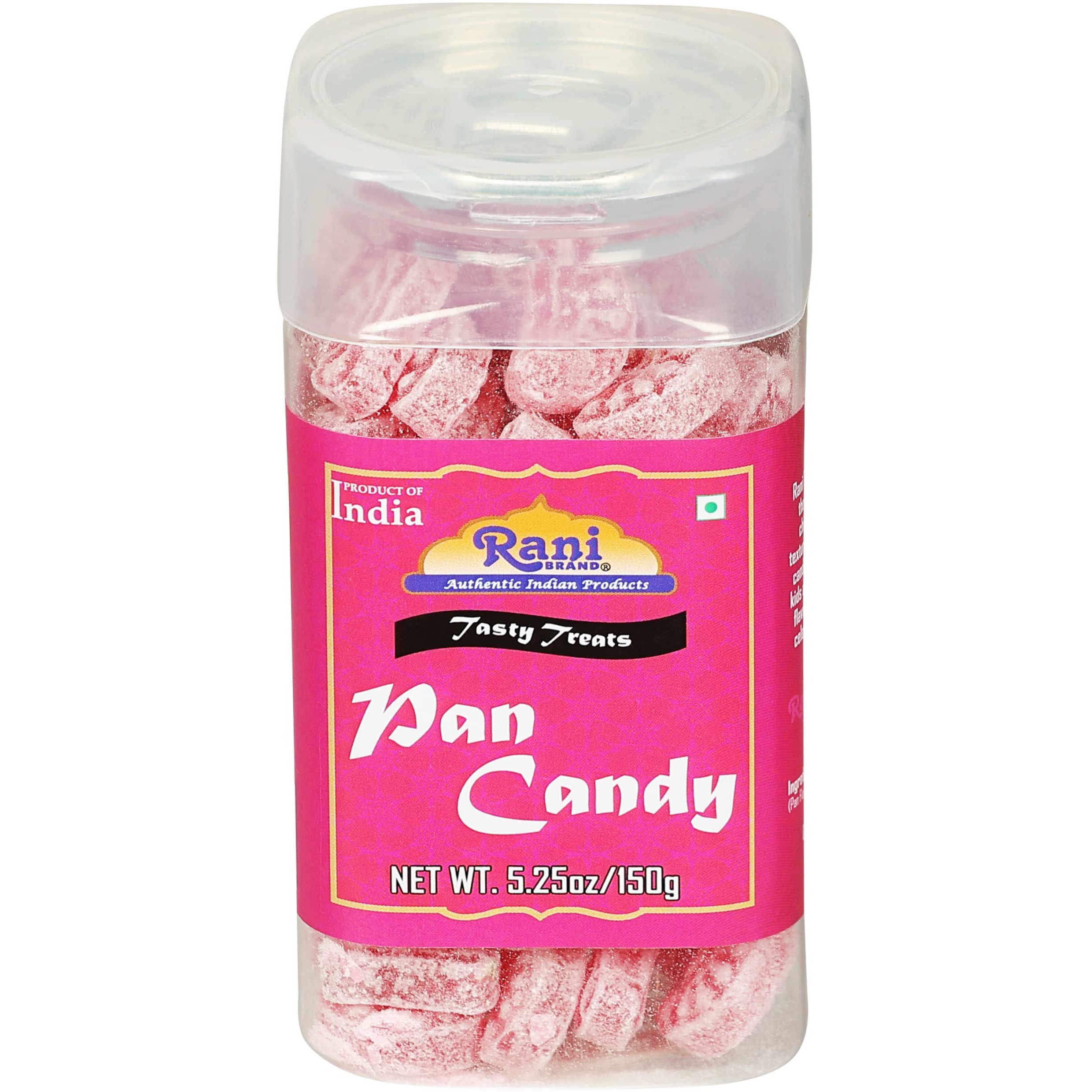 Rani Pan Candy 5.25oz (150g) Vacuum Sealed, Easy Open Top, Resealable Container ~ Indian Tasty Treats, Vegan, Gluten Friendly, NON-GMO, Indian Origin