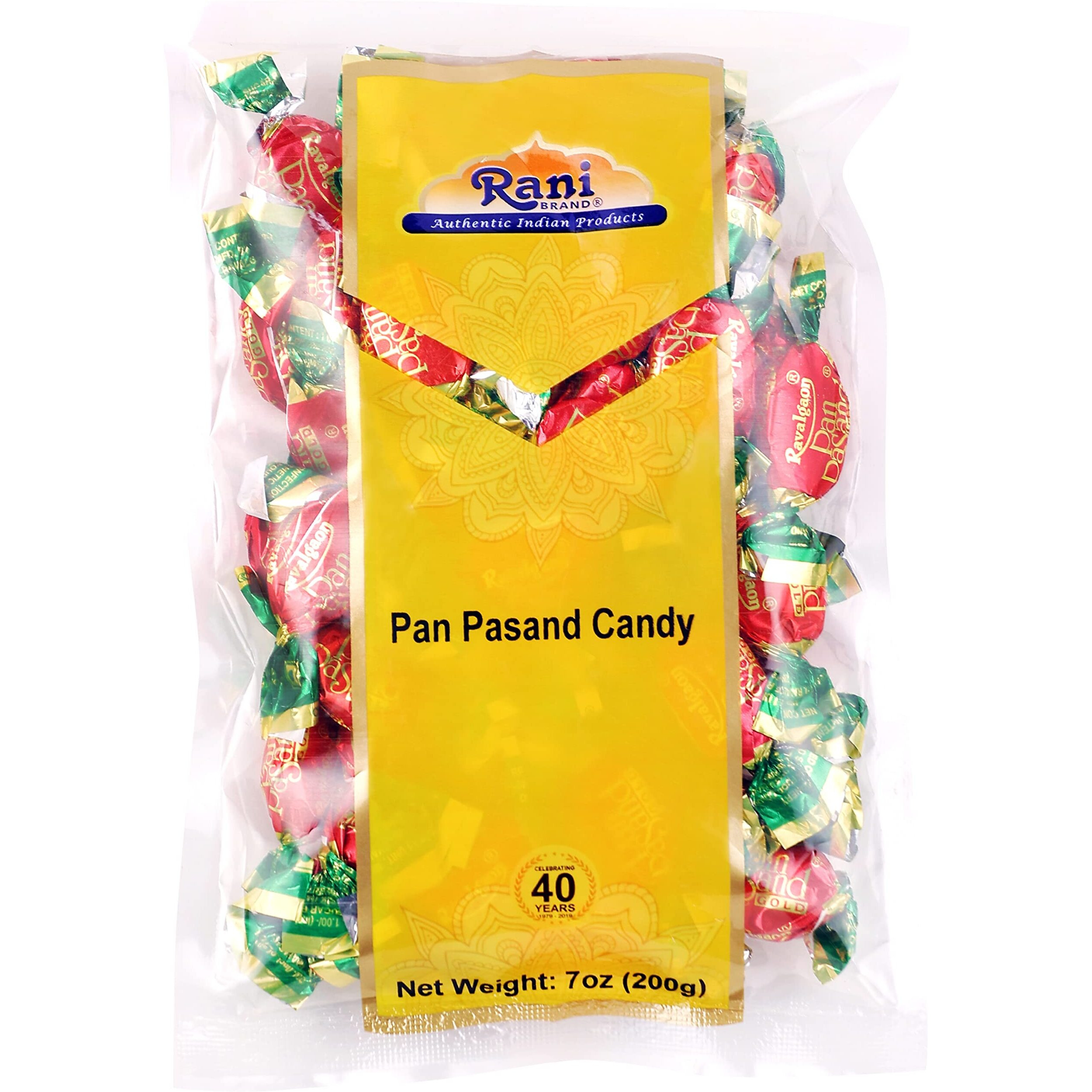 Rani Pan Pasand Candy 7oz (200g) Individually Wrapped ~ Indian Tasty Treats, Vegan, Gluten Friendly, NON-GMO, Indian Origin