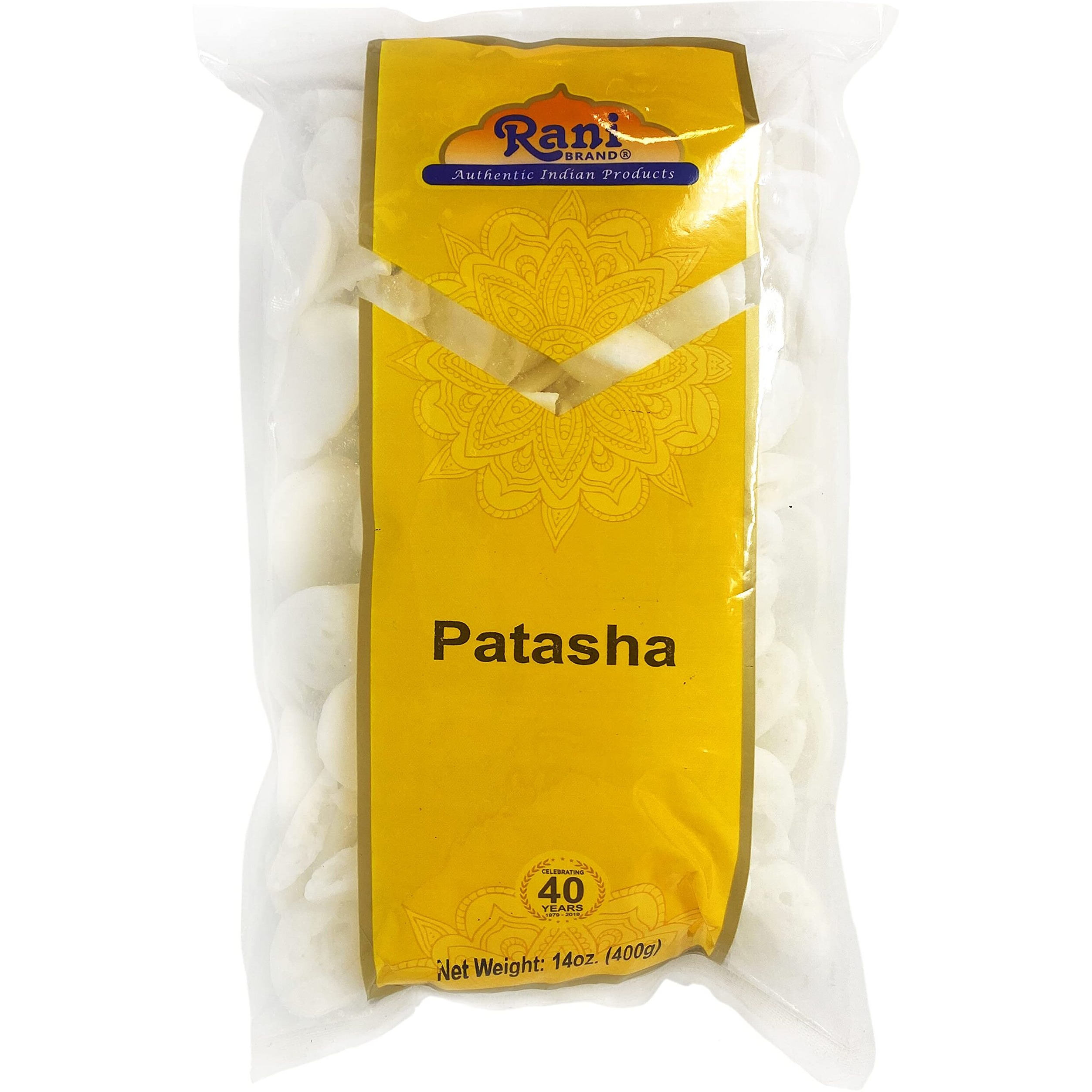 Rani Patasha (Indian Sugar Drop Candy) 14oz (400g) ~ All Natural, No Preservatives, Vegan, Gluten Friendly, NON-GMO, Indian Origin