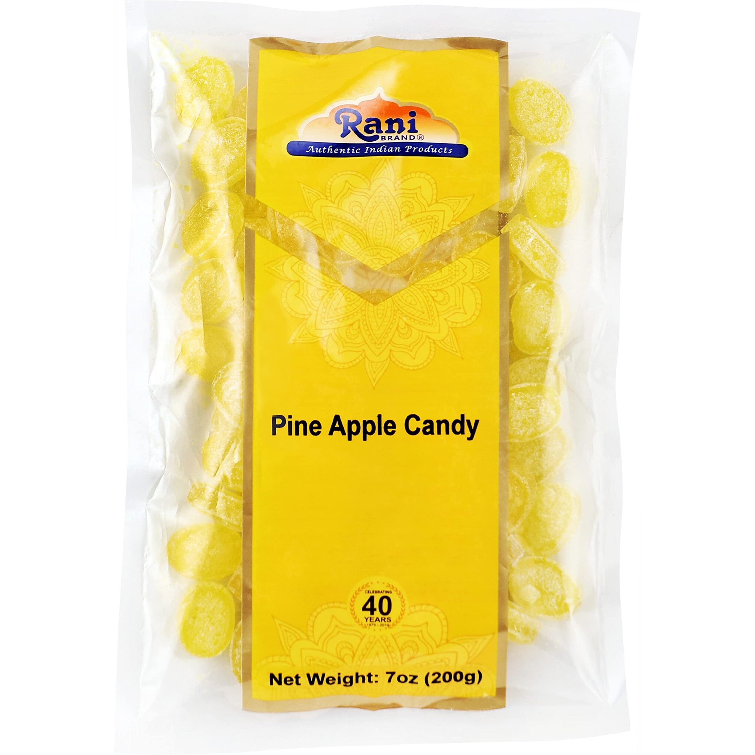 Rani Pine Apple Candy 7oz (200g) ~ Indian Tasty Treats, Vegan, Gluten Friendly, NON-GMO, Indian Origin