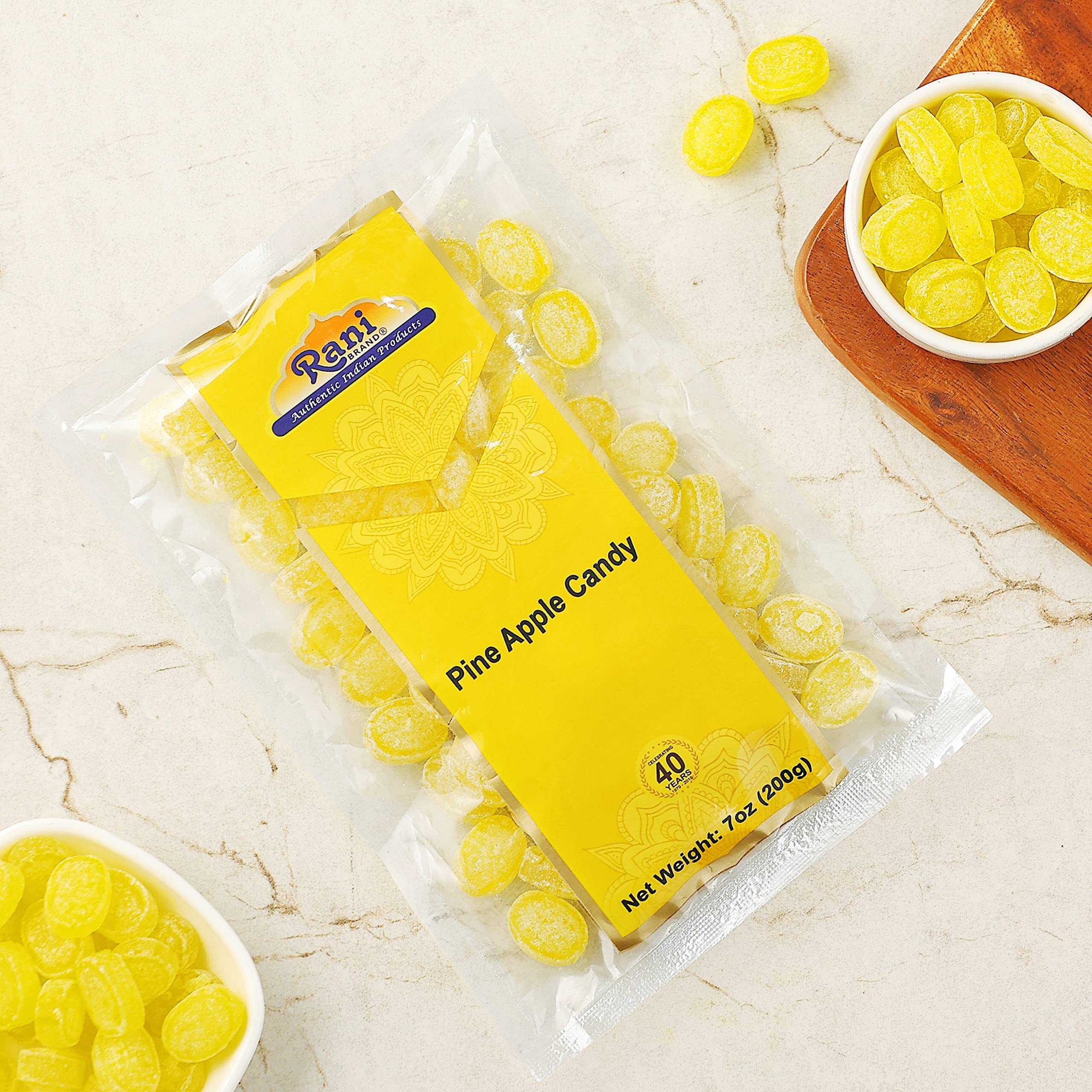 Rani Pine Apple Candy 7oz (200g) ~ Indian Tasty Treats, Vegan, Gluten Friendly, NON-GMO, Indian Origin