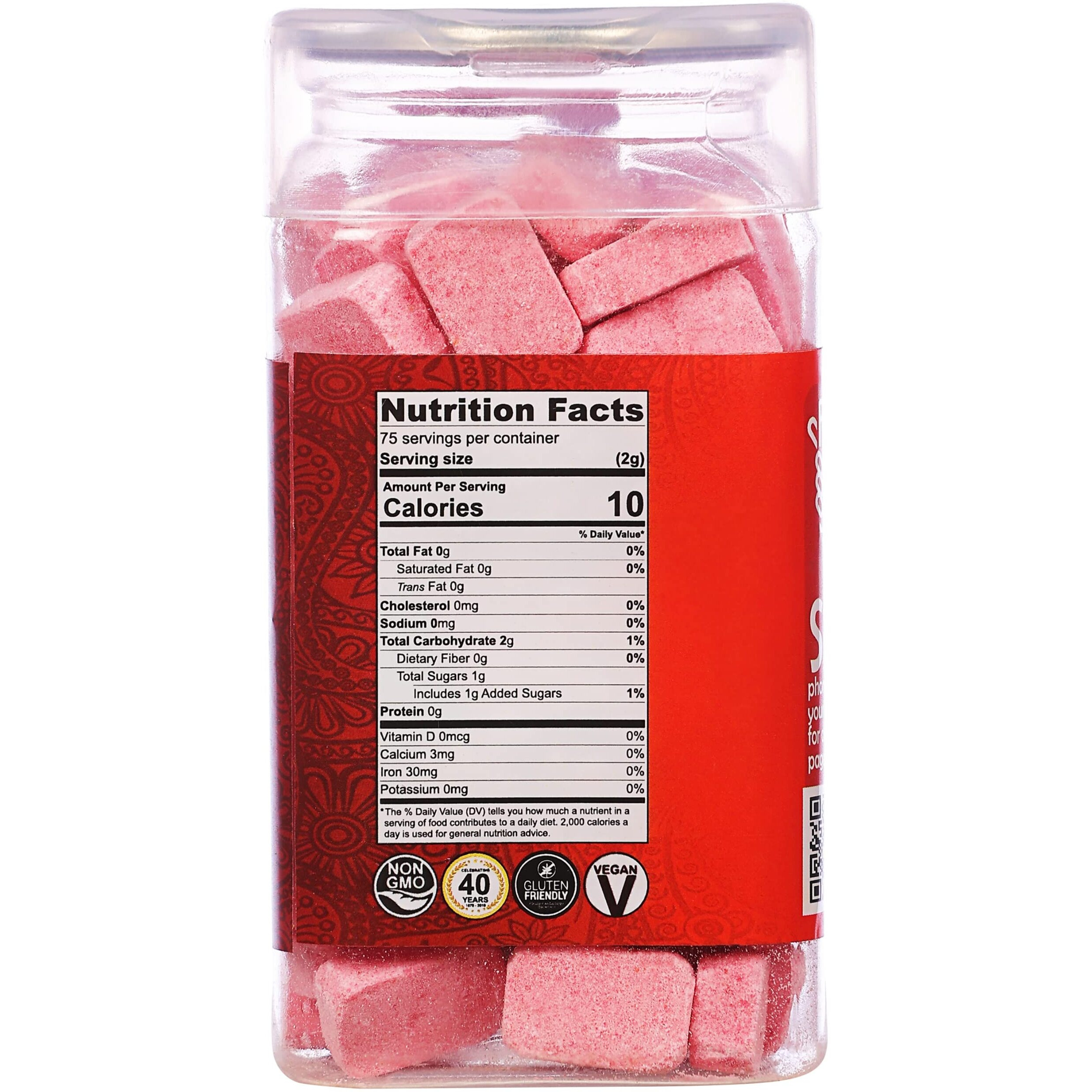 Rani Rose Peppermint Candy 5.25oz (150g) Vacuum Sealed, Easy Open Top, Resealable Container ~ Indian Tasty Treats, Vegan, Gluten Friendly, NON-GMO, Indian Origin